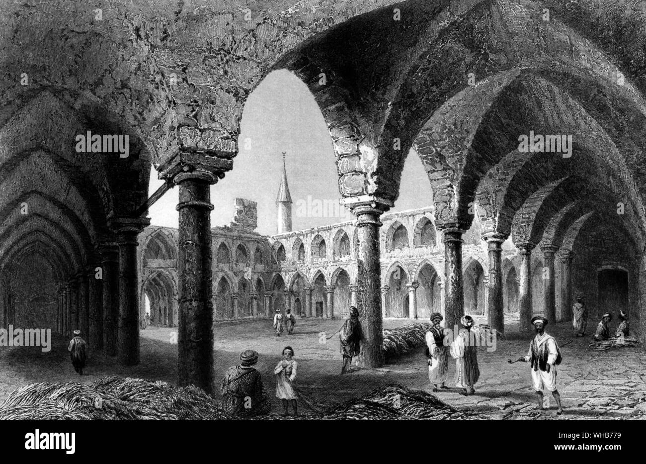 Gli antichi edifici in St Jean d'Acre questo è stato costruito al tempo delle crociate come un baluardo di difesa ed il tessuto è stato ancora il suono al momento che l'attacco è stato effettuato Foto Stock