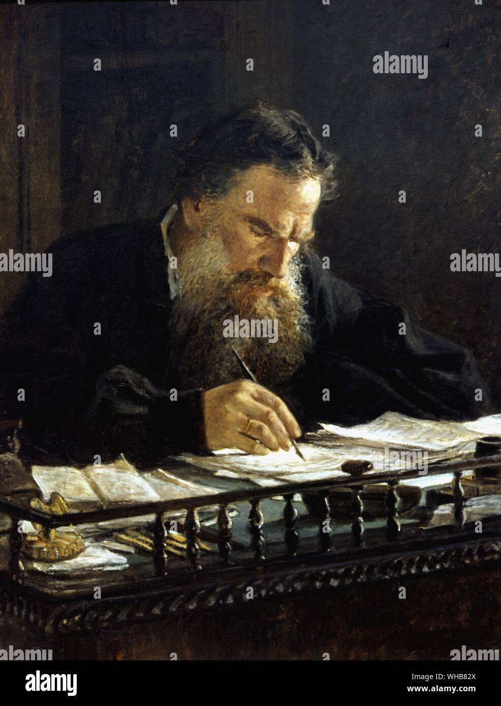 Conte Nikolayevich Lev Tolstoj : ritratto da N N grigio . Scrittore russo - romanziere , saggista , il drammaturgo e filosofo Foto Stock