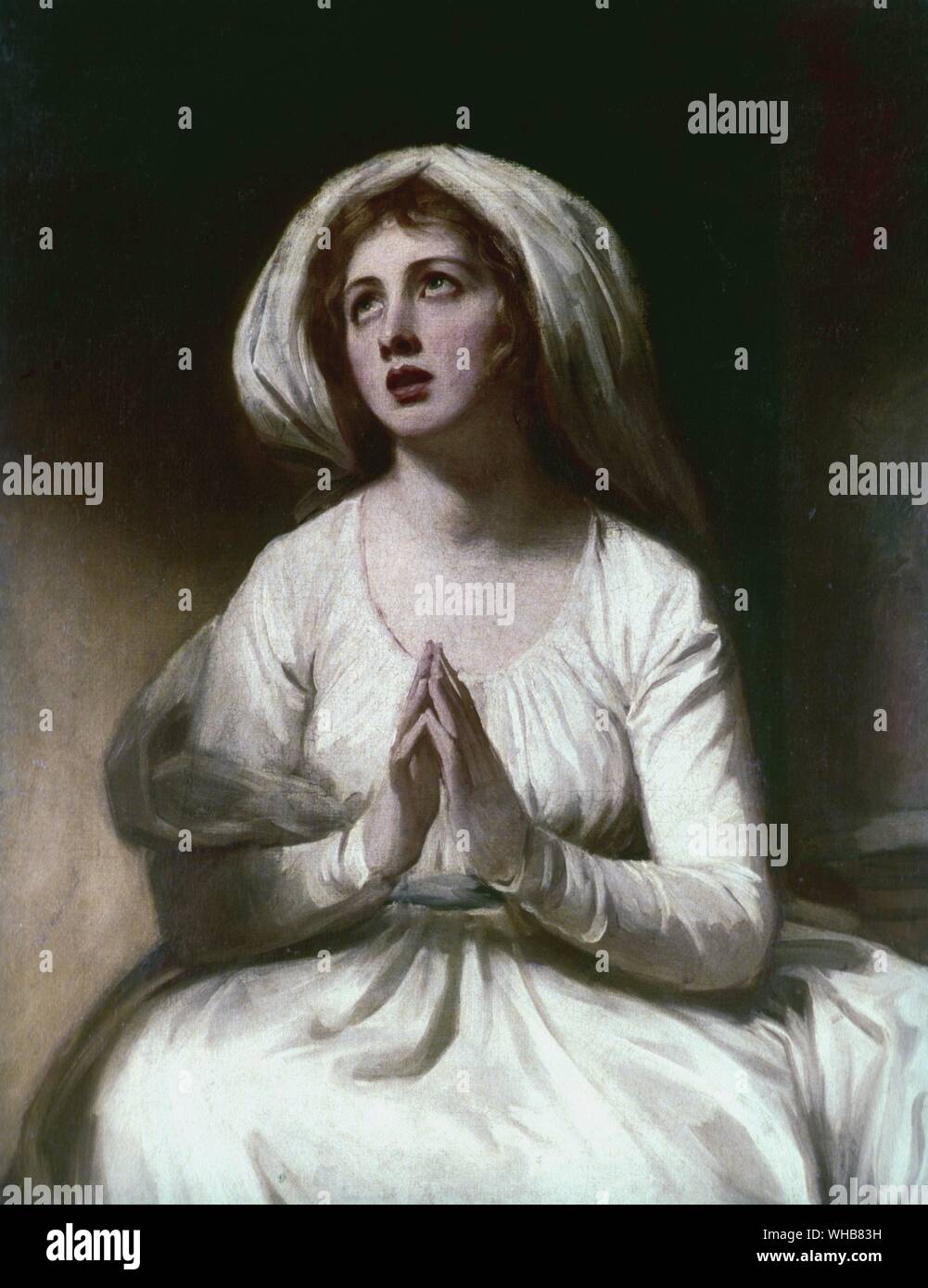 Lady Hamilton in preghiera , dipinto da George Romney. 1782 - 86 Foto Stock