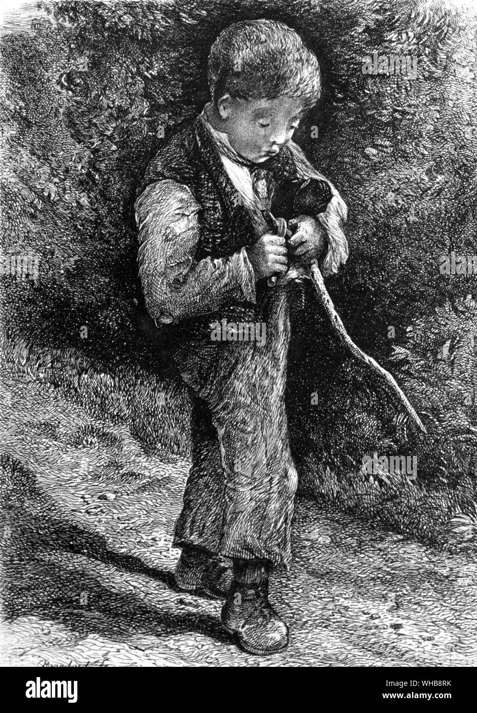 Vita quotidiana - Incisione da Robert Brandard (1805-1862). Foto Stock