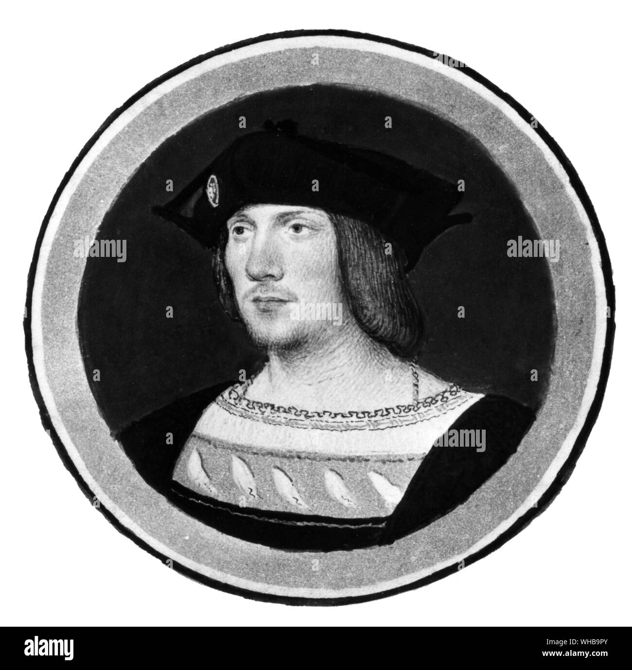 Anne de Montmorency , conestabile di Francia , dalla miniatura c 1516 da Jean Clouet Foto Stock