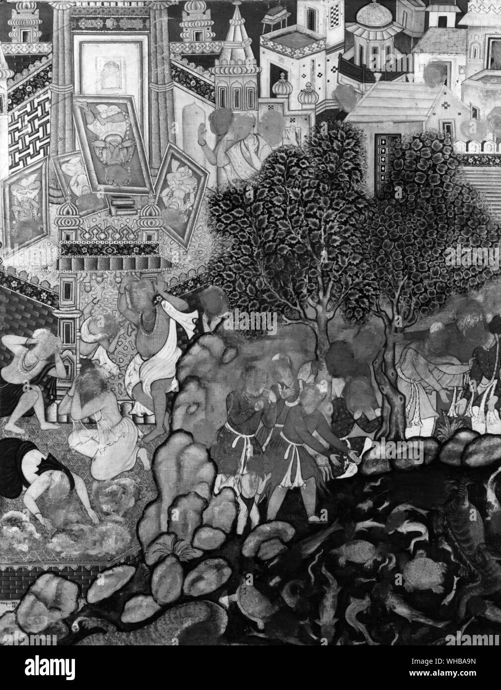 Incidenti miracolosa al momento della nascita di Maometto : un dipinto con dossi , 1570 Foto Stock