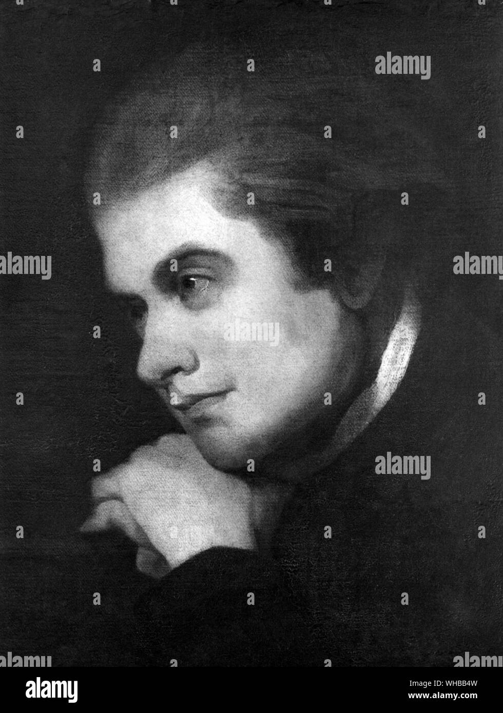 La verniciatura del Dottor Samuel Johnson (1709-84) come un giovane uomo da Sir Joshua Reynolds . Foto Stock