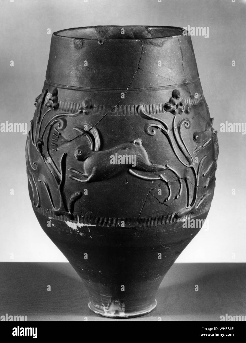 Castor ware hunt pot - fine del II inizio III secolo D.C. Foto Stock