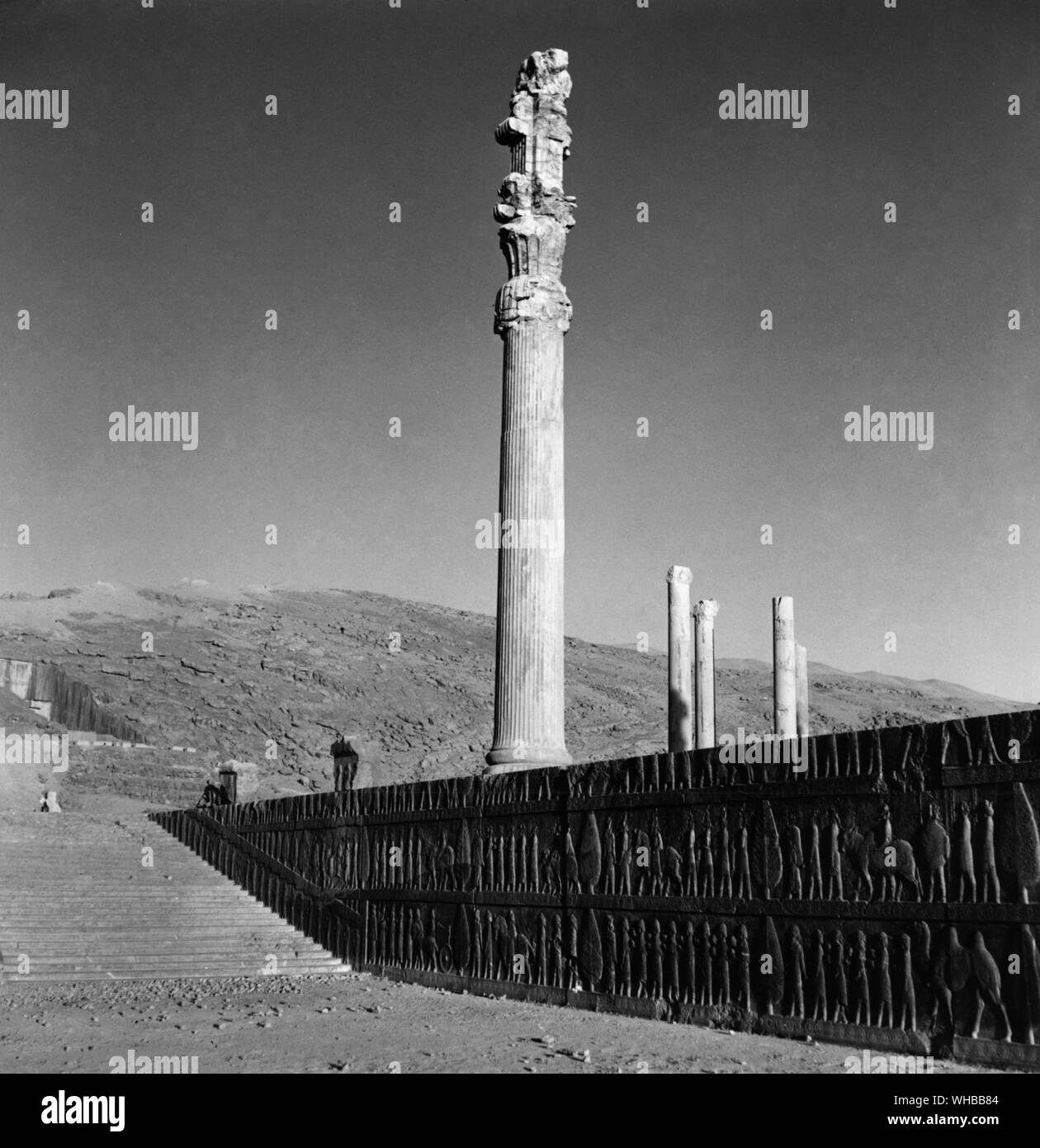 Persepolis : antica città di Persia , capitale dell' Impero Persiano, fondata da Dario . Vicino al moderno Shiraz , Iran Foto Stock