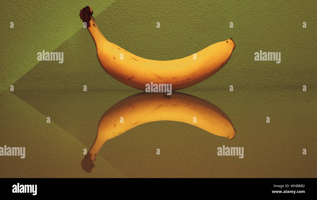 Vista la simmetria di Banana da parete Foto Stock