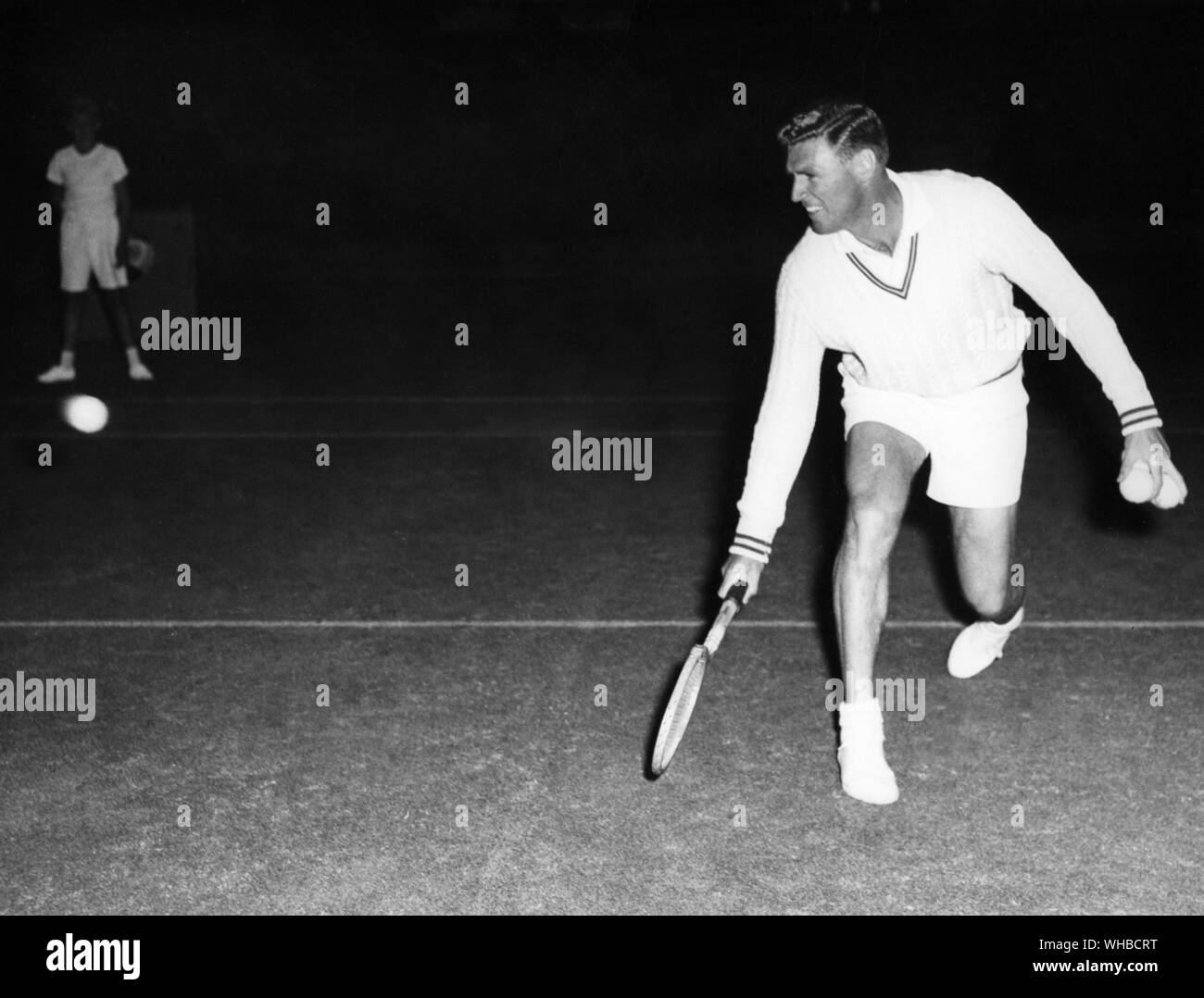 F. Sedgeman - nato a Melbourne il 29 ottobre 1927 e il numero di un giocatore di tennis nel mondo andando a vincere due di noi si apre, l'Australian Open e il torneo di Wimbledon, portando in Australia per Coppa Davis vittorie prima di girare professional in 1953.. Foto Stock