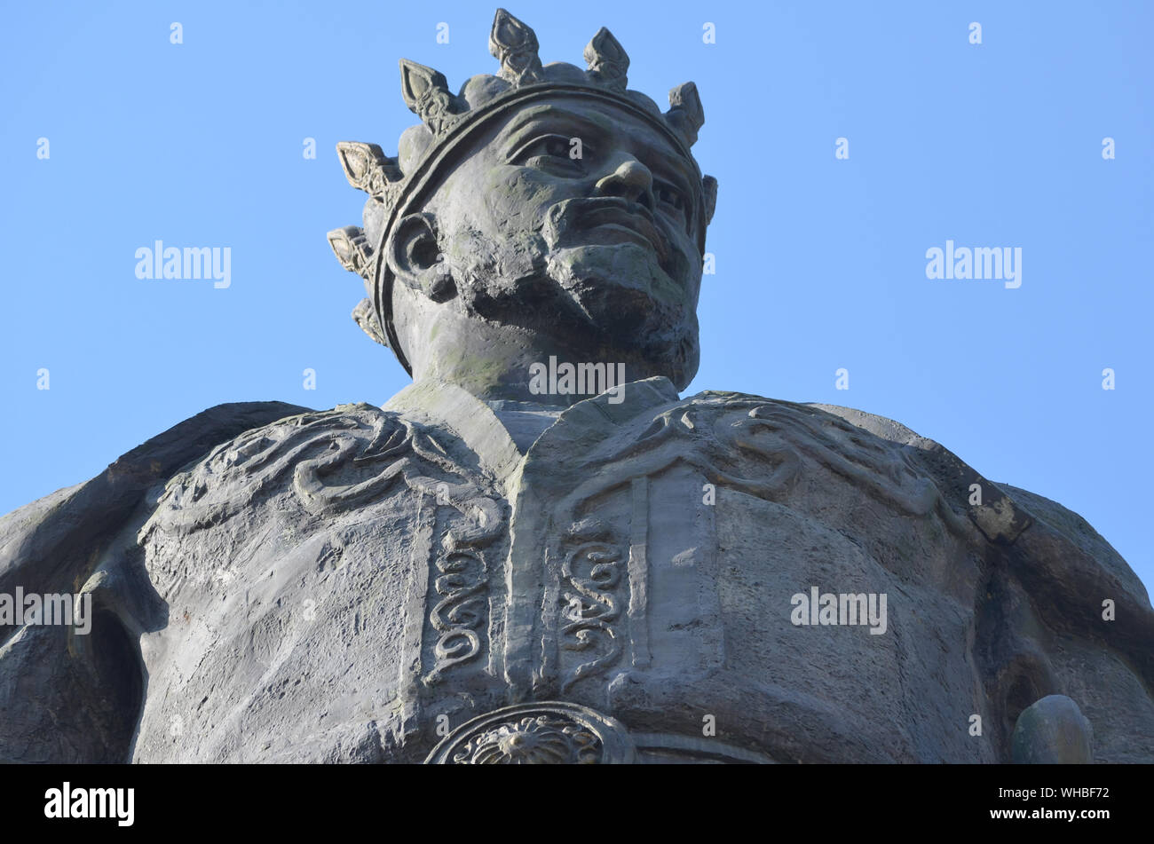 Amir Timur (Tamerlane) statua in bronzo a Shakhrisabz, southeastern Uzbekistan Foto Stock