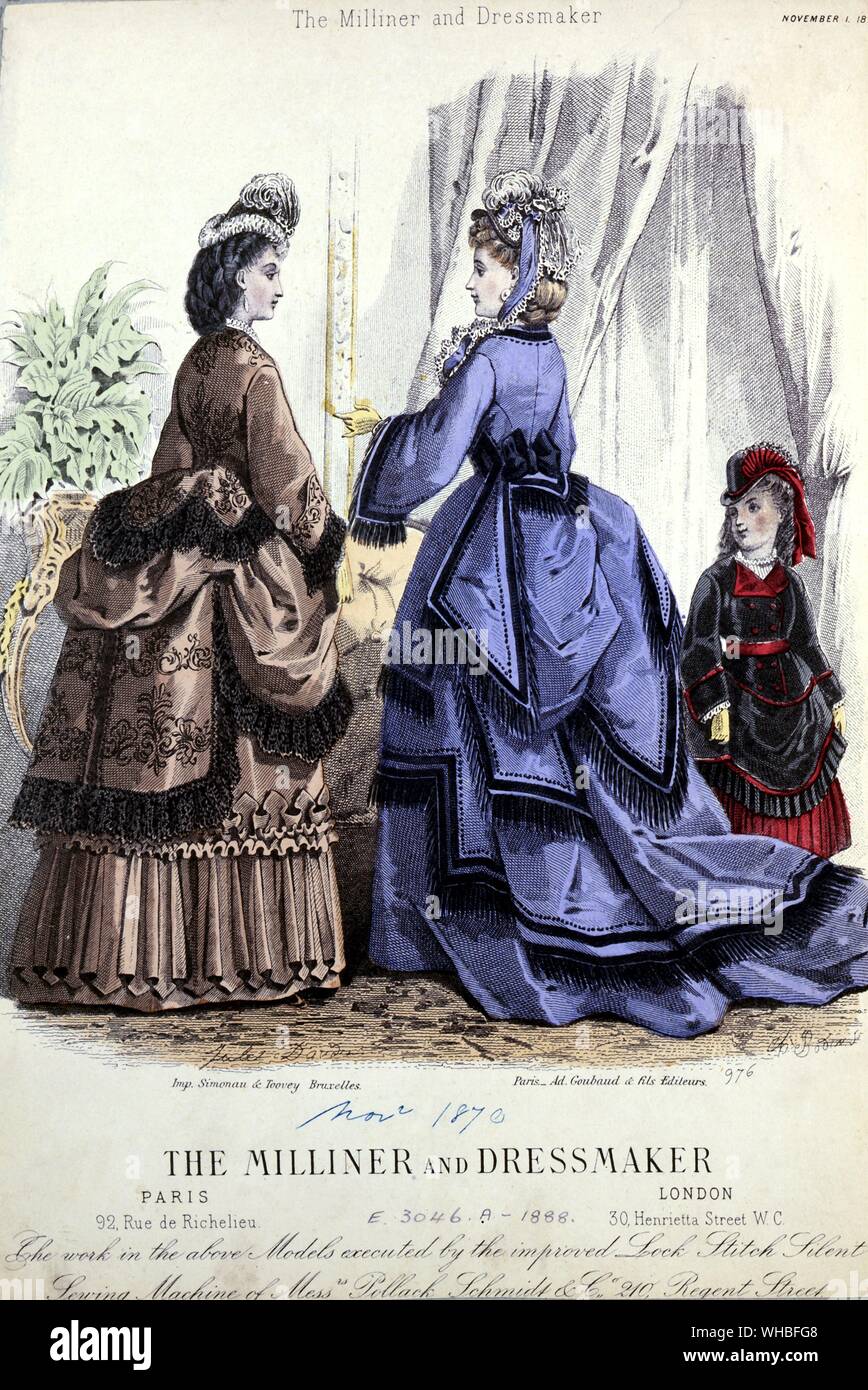 La modista e sarta , novembre 1870 , D spiritoso. Foto Stock