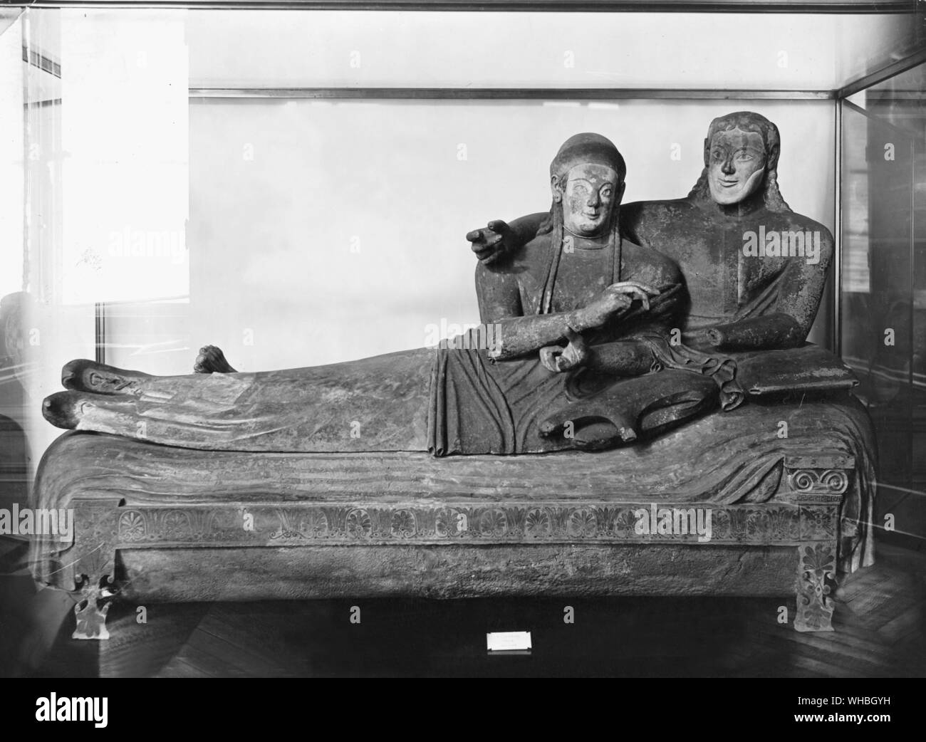 Sarcofago di Caere. Vi secolo a.c. terracotta Foto Stock