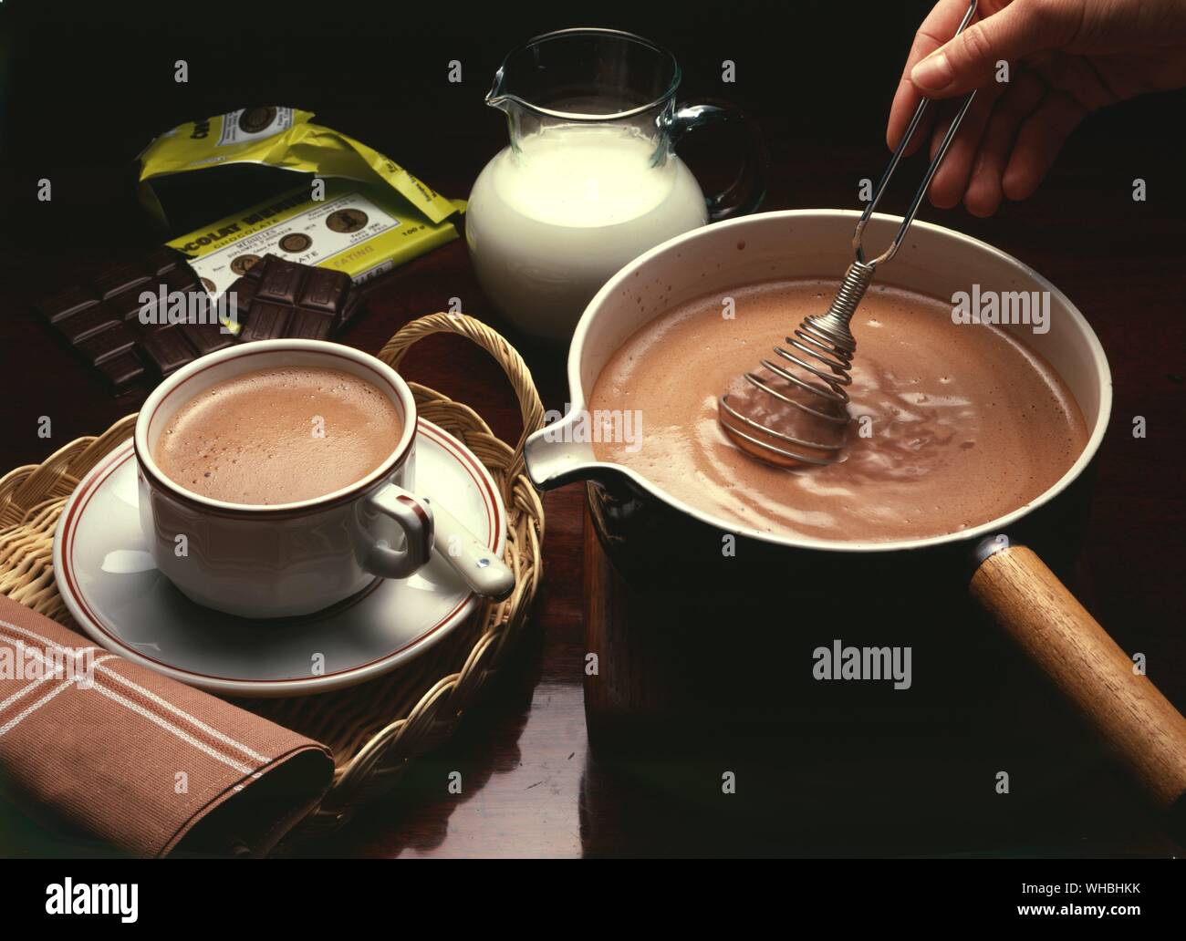 Bevanda al cioccolato Foto Stock