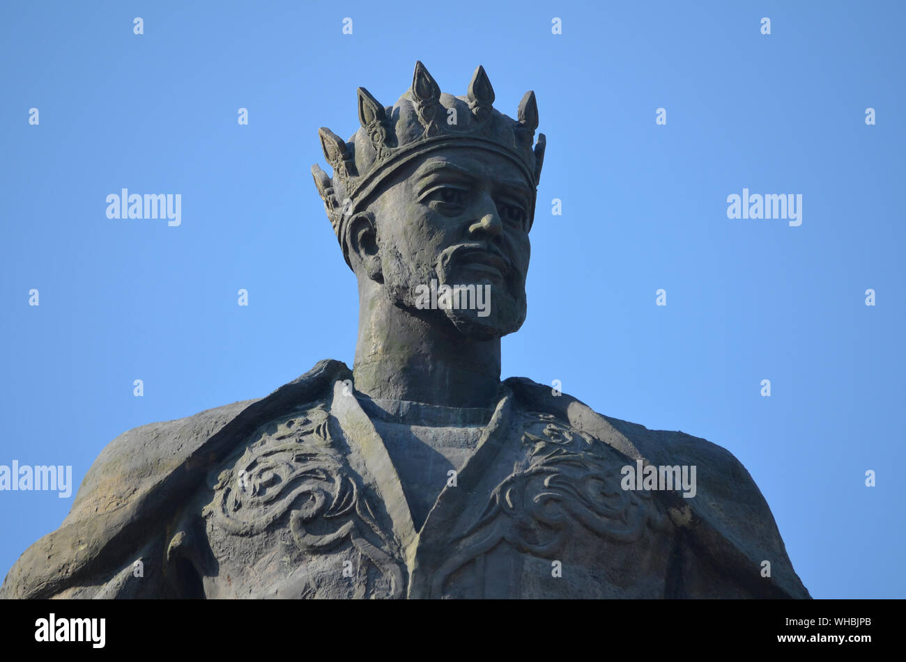 Amir Timur (Tamerlane) statua in bronzo a Shakhrisabz, southeastern Uzbekistan Foto Stock