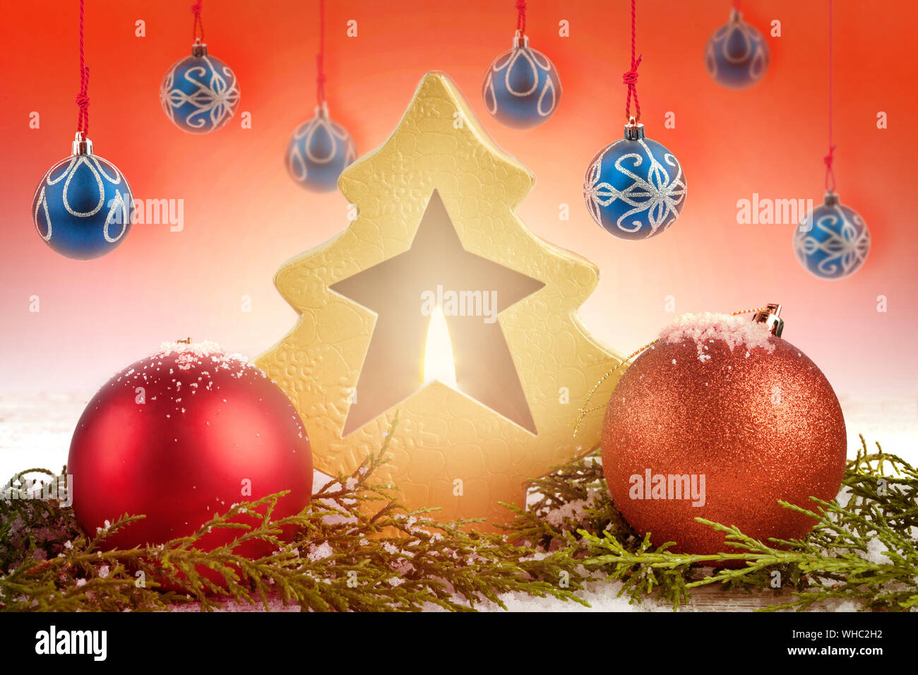 Close-up di decorazione di Natale Foto Stock