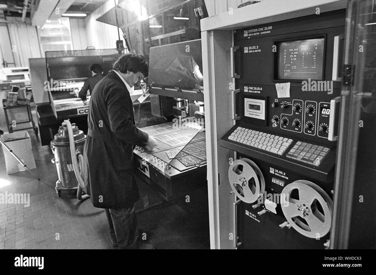 Impianto di Olivetti di Ivrea (Italia), la produzione di personal computer (anno 1984) Foto Stock
