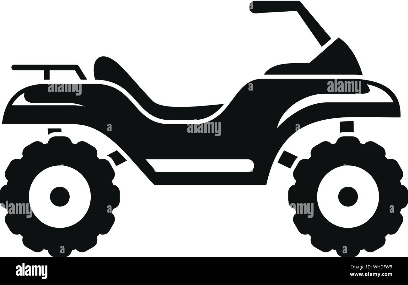 Sfida quad bike icona. Illustrazione semplice della sfida quad bike icona vettoriali per il web design isolato su sfondo bianco Illustrazione Vettoriale