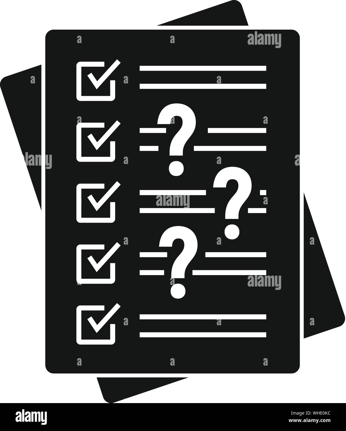 Malattia di Alzheimer icona di prova. Semplice illustrazione della malattia di Alzheimer test icona vettoriali per il web design isolato su sfondo bianco Illustrazione Vettoriale