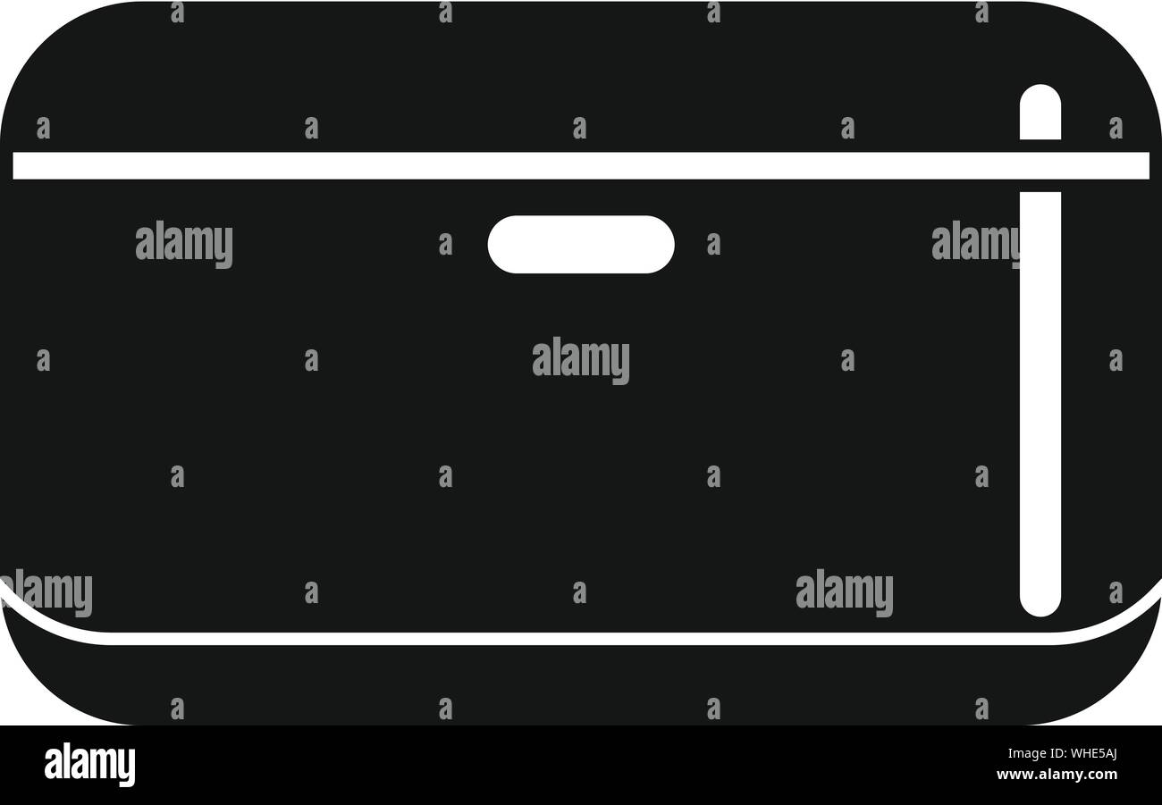 Home smart icona altoparlante. Illustrazione semplice della casa smart altoparlante Icona vettoriali per il web design isolato su sfondo bianco Illustrazione Vettoriale