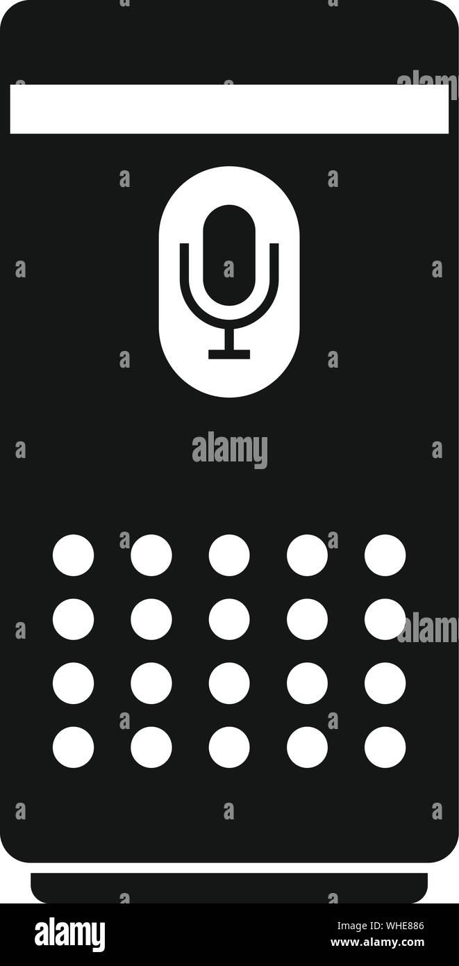 Smart controllo altoparlante Icona. Illustrazione semplice della smart controllo altoparlante Icona vettoriali per il web design isolato su sfondo bianco Illustrazione Vettoriale