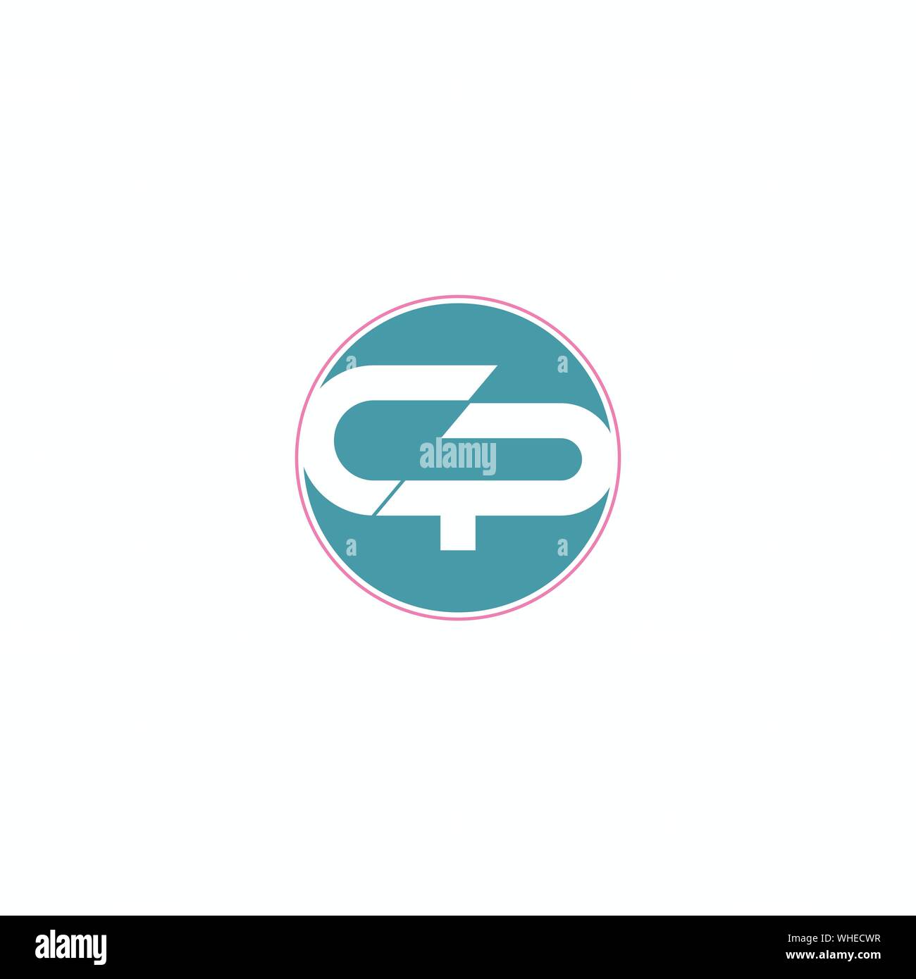 Lettera cp icona logo design agli elementi del modello Illustrazione Vettoriale