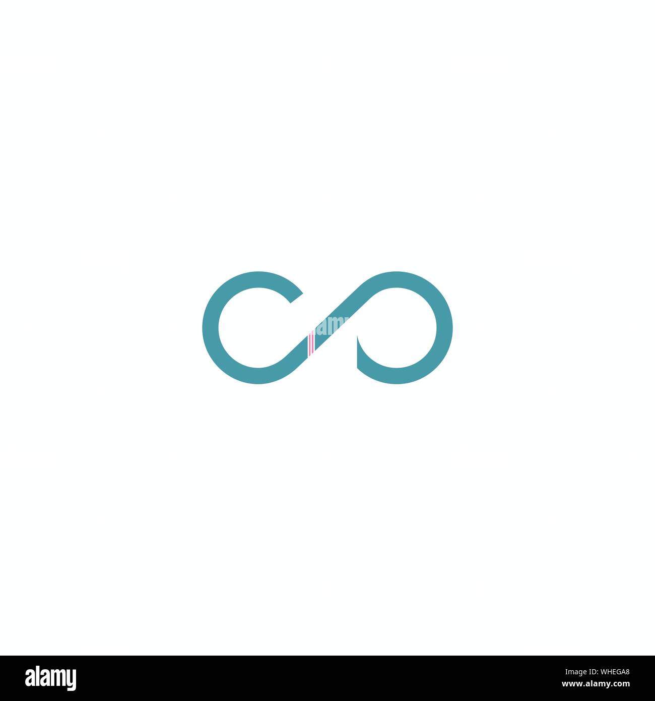 Lettera cp icona logo design agli elementi del modello Illustrazione Vettoriale