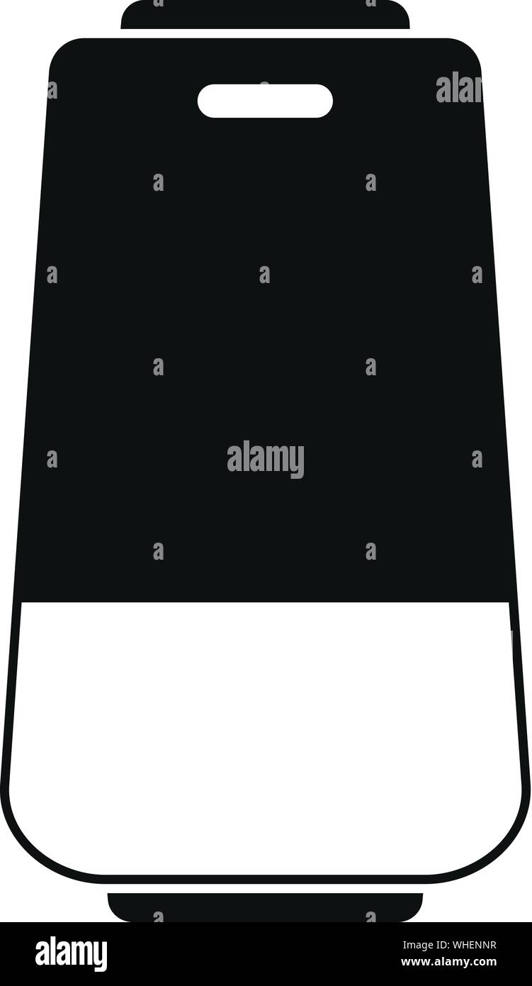 Voce smart icona altoparlante. Semplice illustrazione della voce smart altoparlante Icona vettoriali per il web design isolato su sfondo bianco Illustrazione Vettoriale