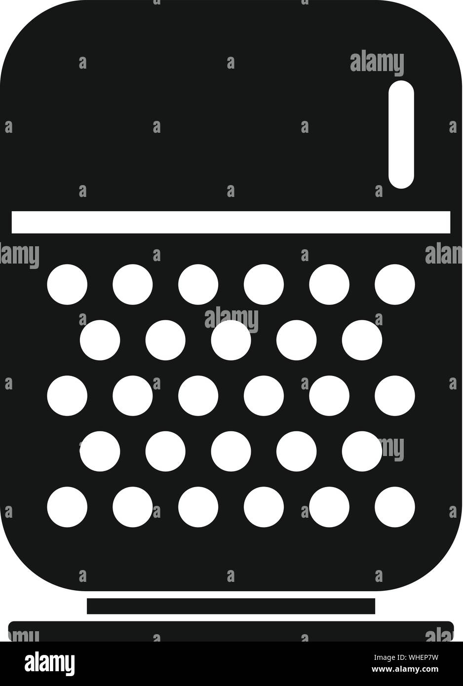 Il comando smart icona altoparlante. Semplice illustrazione del comando smart altoparlante Icona vettoriali per il web design isolato su sfondo bianco Illustrazione Vettoriale