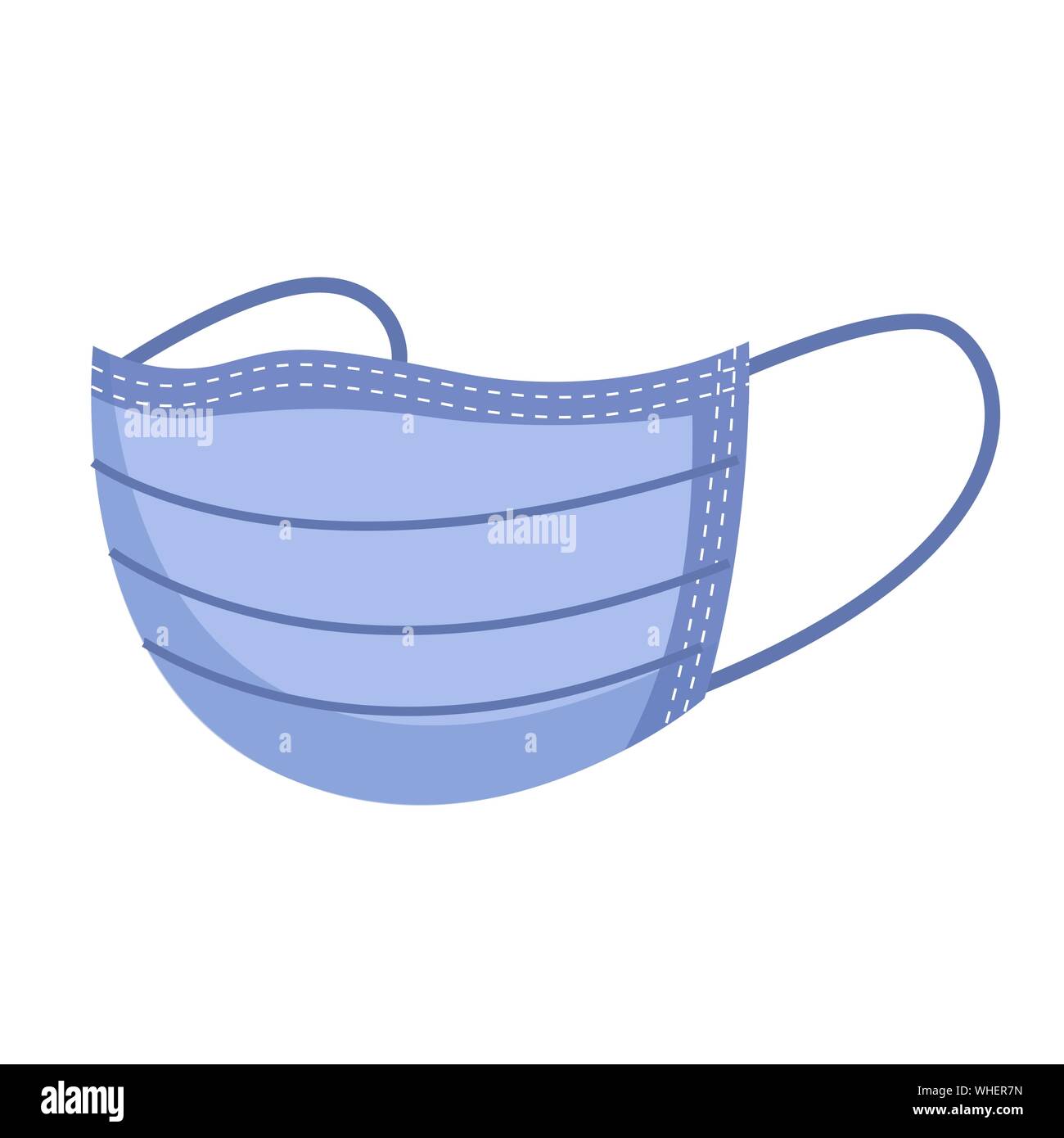 Colorato inquinamento atmosferico maschera facciale, un uomo o una donna medico vettore maschera Illustrazione Vettoriale