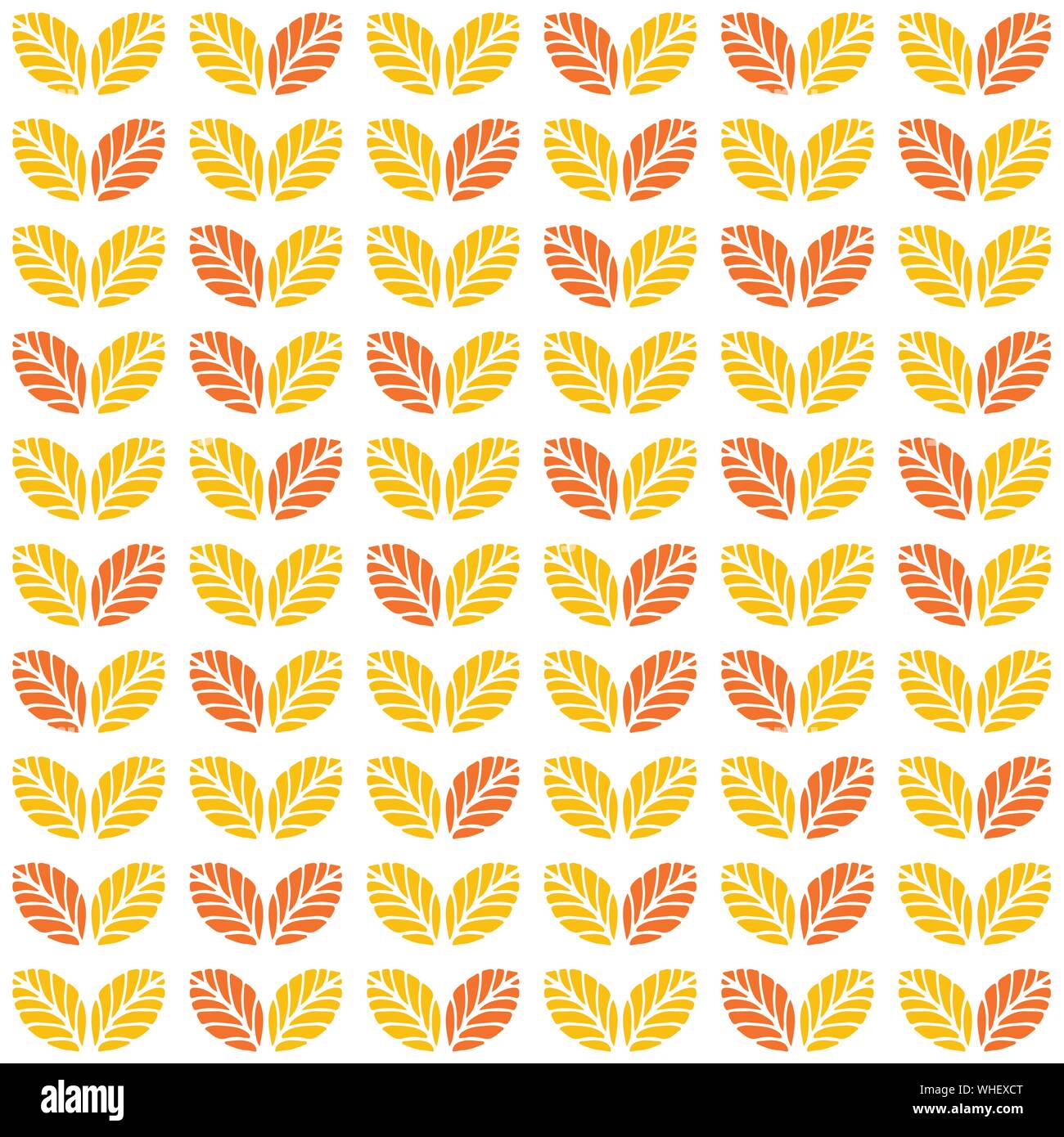 Foglie di autunno vector seamless pattern. Stampa di moda Illustrazione Vettoriale