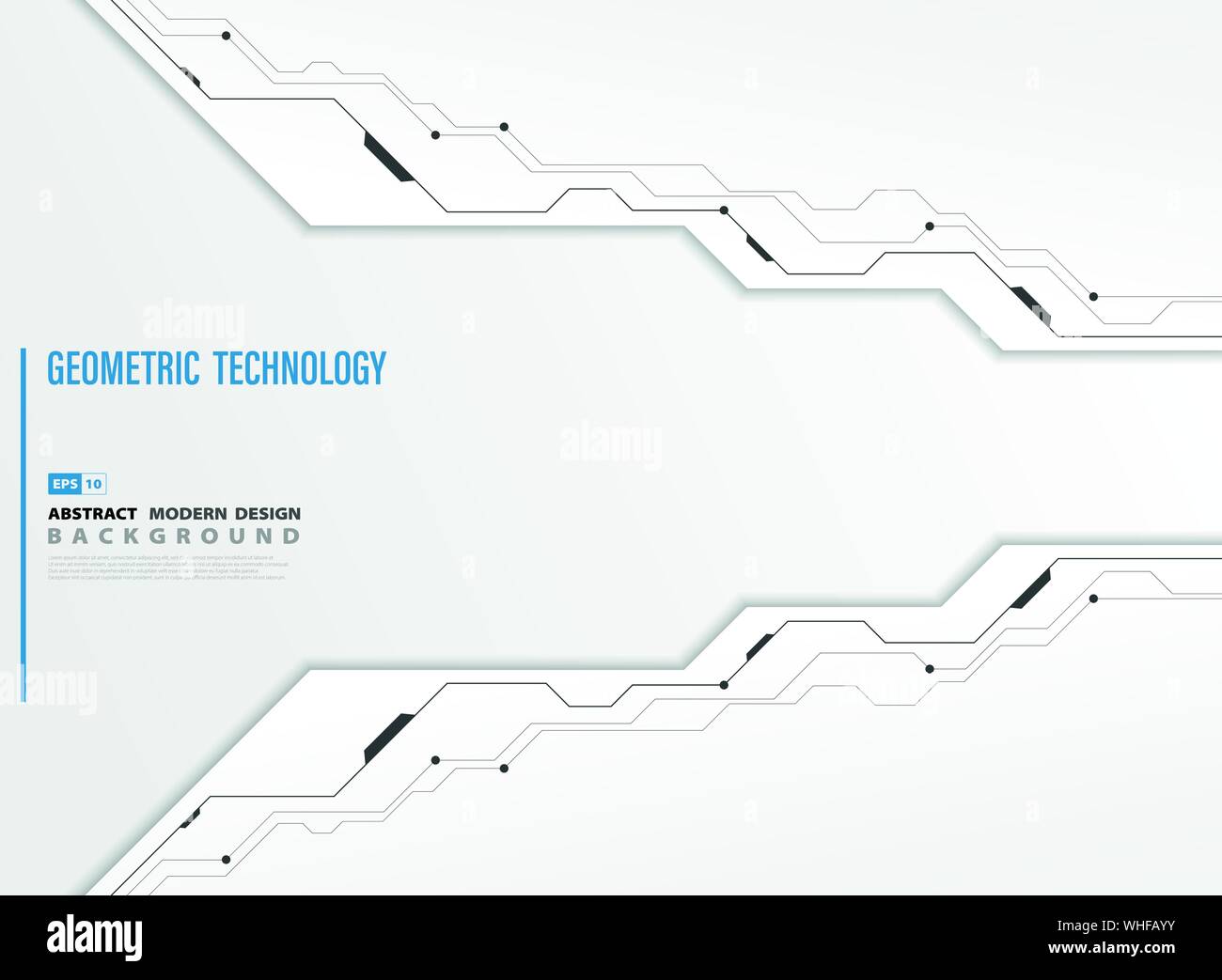 Abstract la moderna tecnologia modello bianco sullo sfondo di design. Utilizzare per la presentazione, tech, annuncio, artwork, headline design. illustrazione eps vettoriali10 Illustrazione Vettoriale