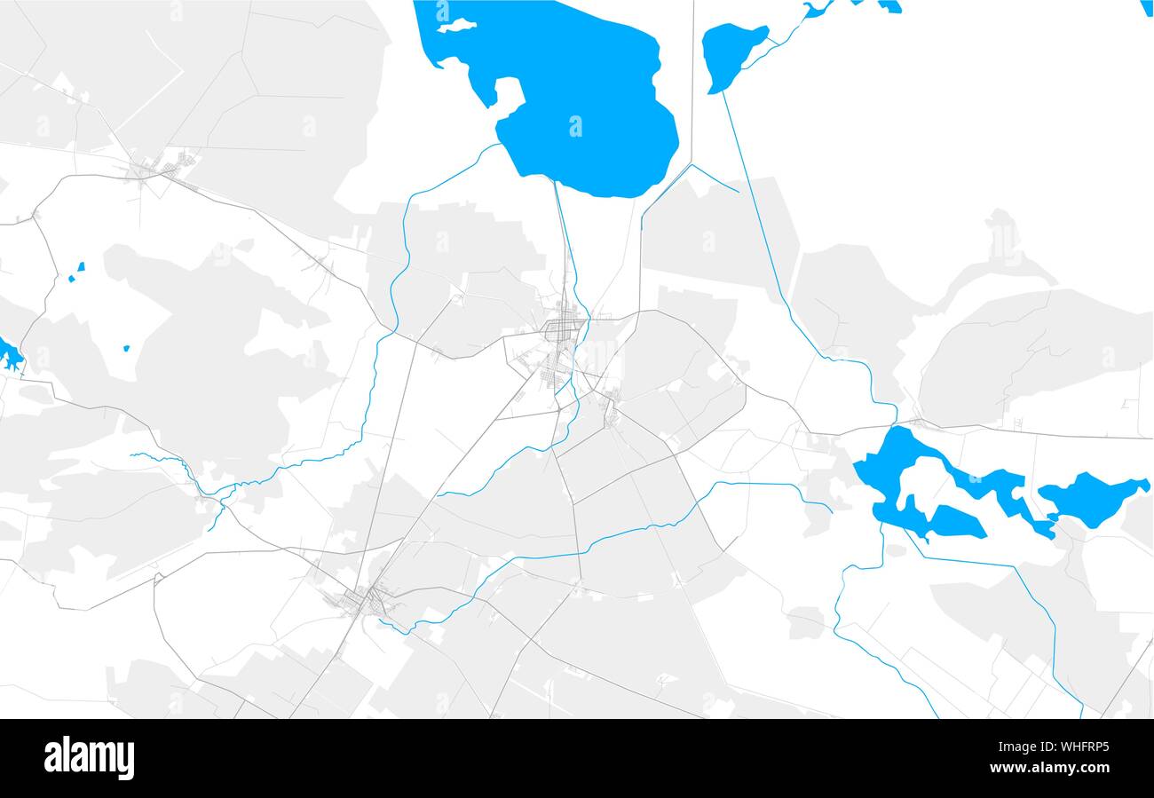 Ricco di vettore dettagliata mappa area di Morón, Ciego de Ávila, Cuba. Mappa modello per arredamento di casa. Illustrazione Vettoriale