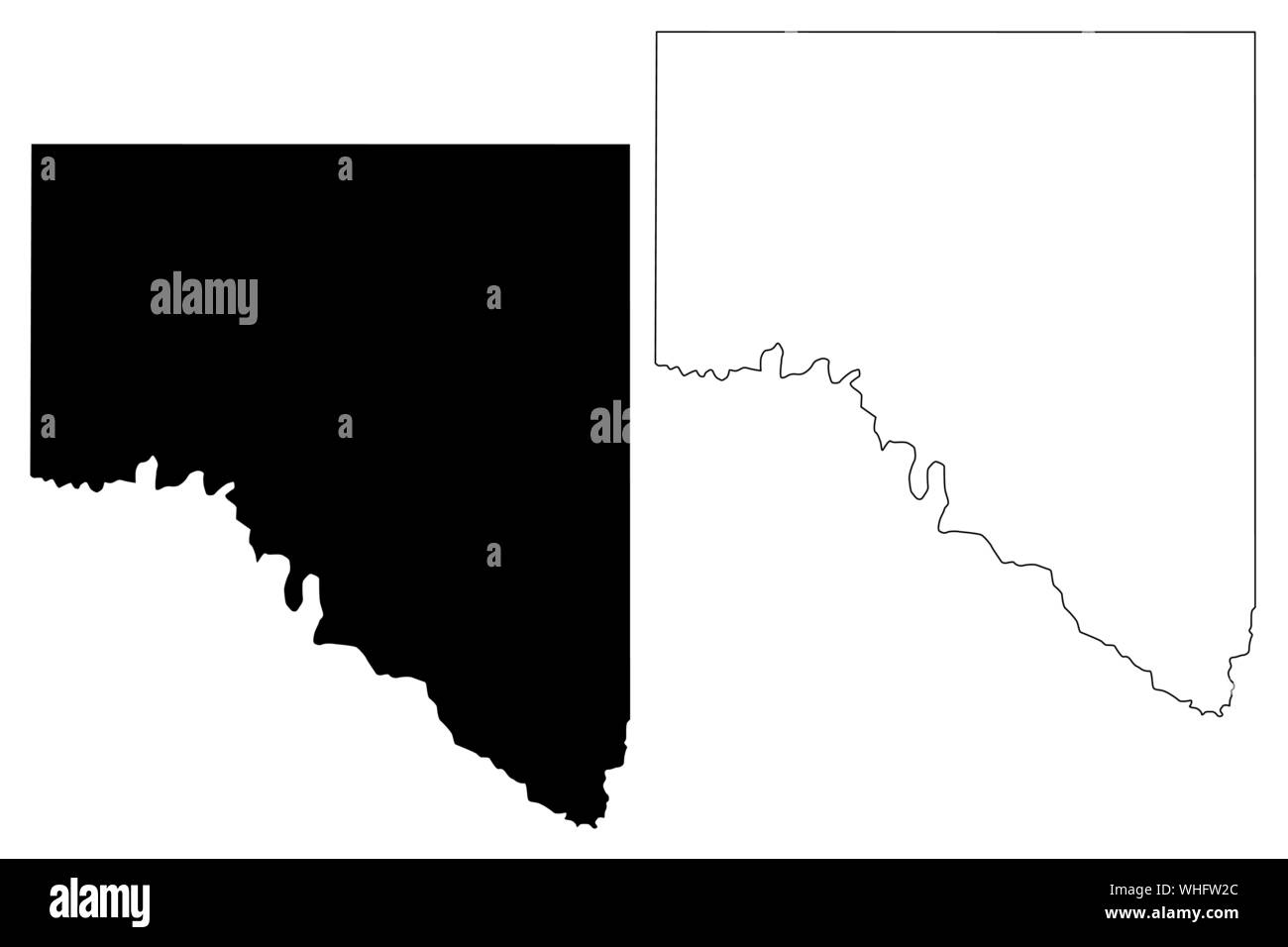 Val Verde County, Texas (contee in Texas, Stati Uniti d'America,USA, Stati Uniti, US) mappa illustrazione vettoriale, scribble schizzo Val Verde mappa Illustrazione Vettoriale