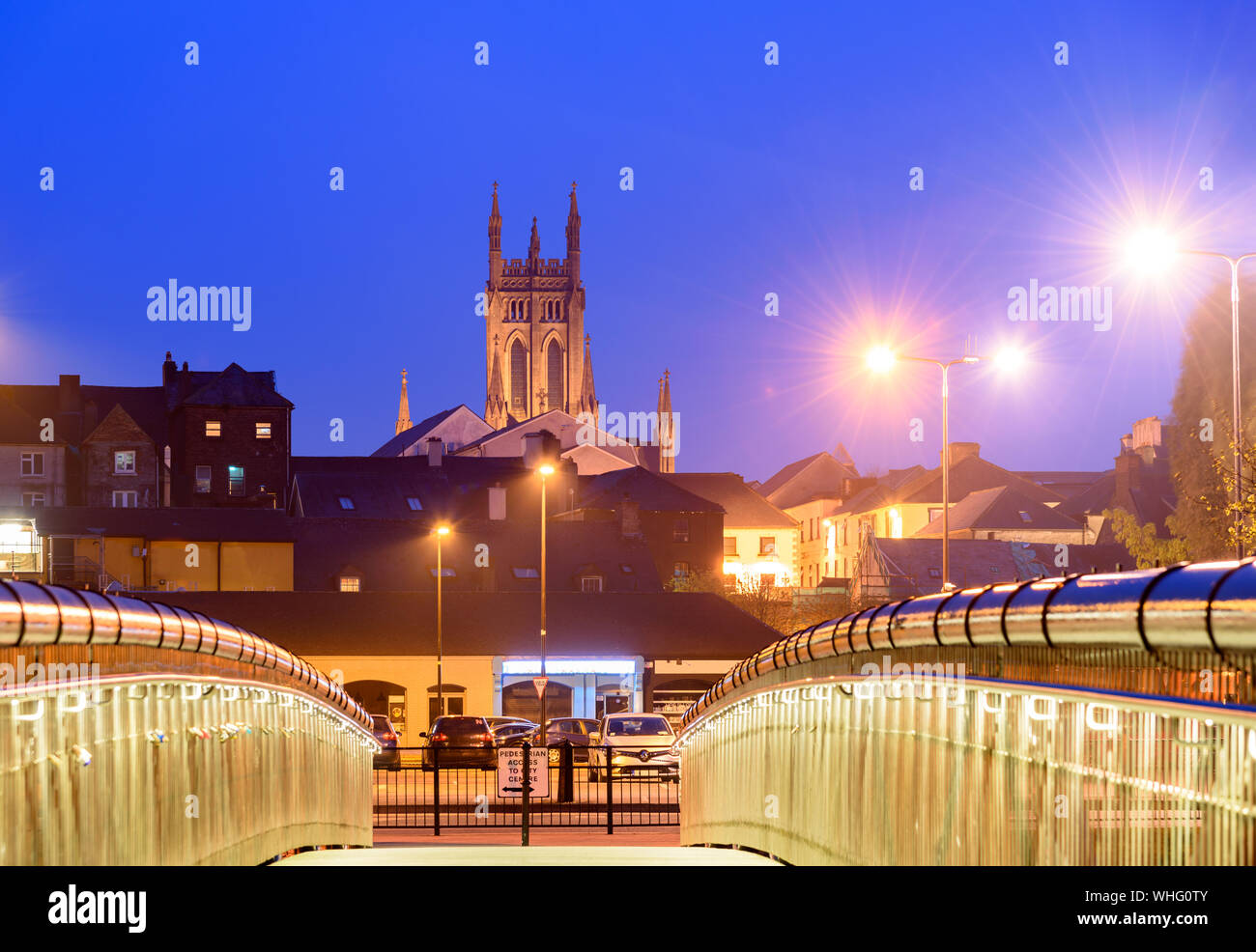 Kilkenny, conosciuta come città di marmo, è affascinante città irlandese ricca di architettura medievale e gli edifici in Irlanda Foto Stock