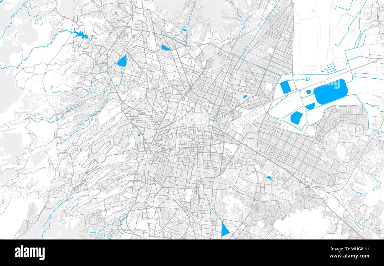 Ricco di vettore dettagliata mappa area di Città del Messico, Città del Messico. Mappa modello per arredamento di casa. Illustrazione Vettoriale