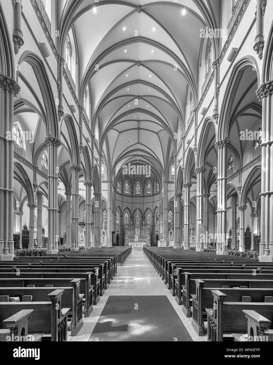 Interno del storico San Paolo nella Cattedrale di Pittsburgh, Pennsylvania Foto Stock