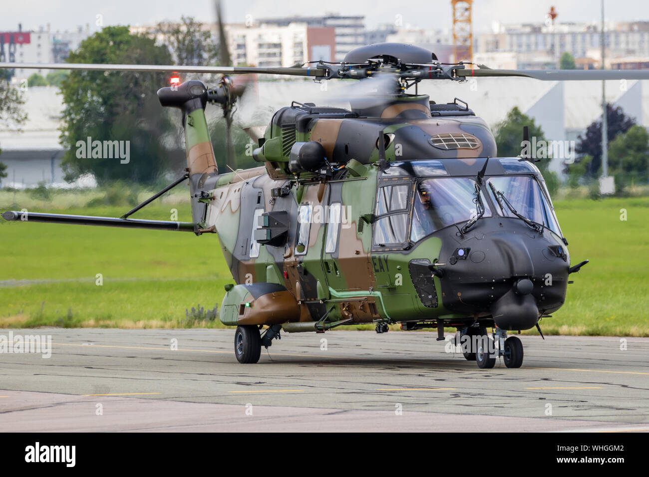 Parigi - LE BOURGET - giu 20, 2019: Esercito Francese NH90 elicottero Caimano della 53International Paris Air Show. Foto Stock