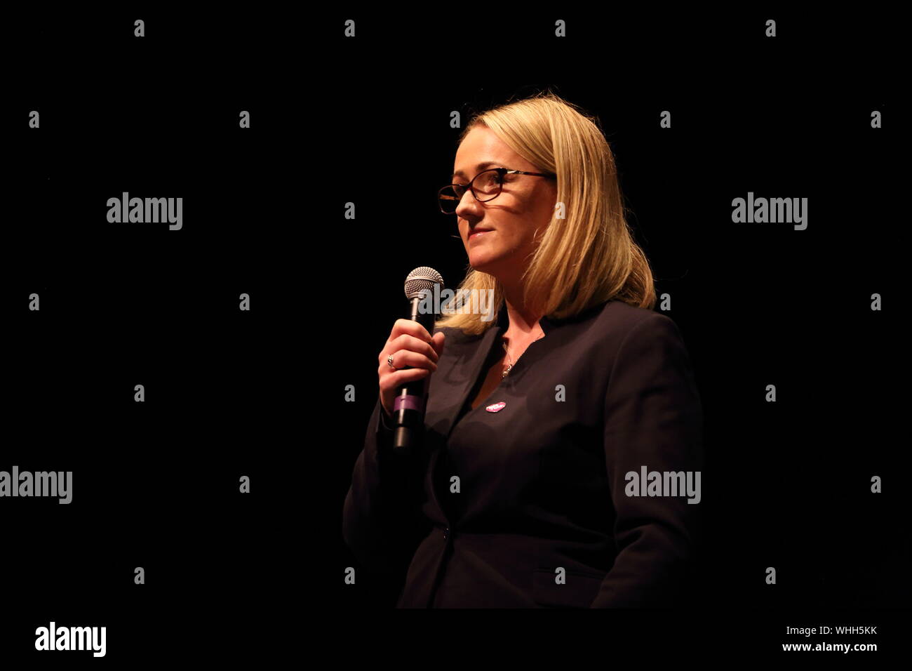 Salford, Greater Manchester, UK. Il 2 settembre, 2019. Salford e Eccles MP Rebecca lunga Bailey MP risolve un rally al Lowry Theatre a Salford. Foto Stock