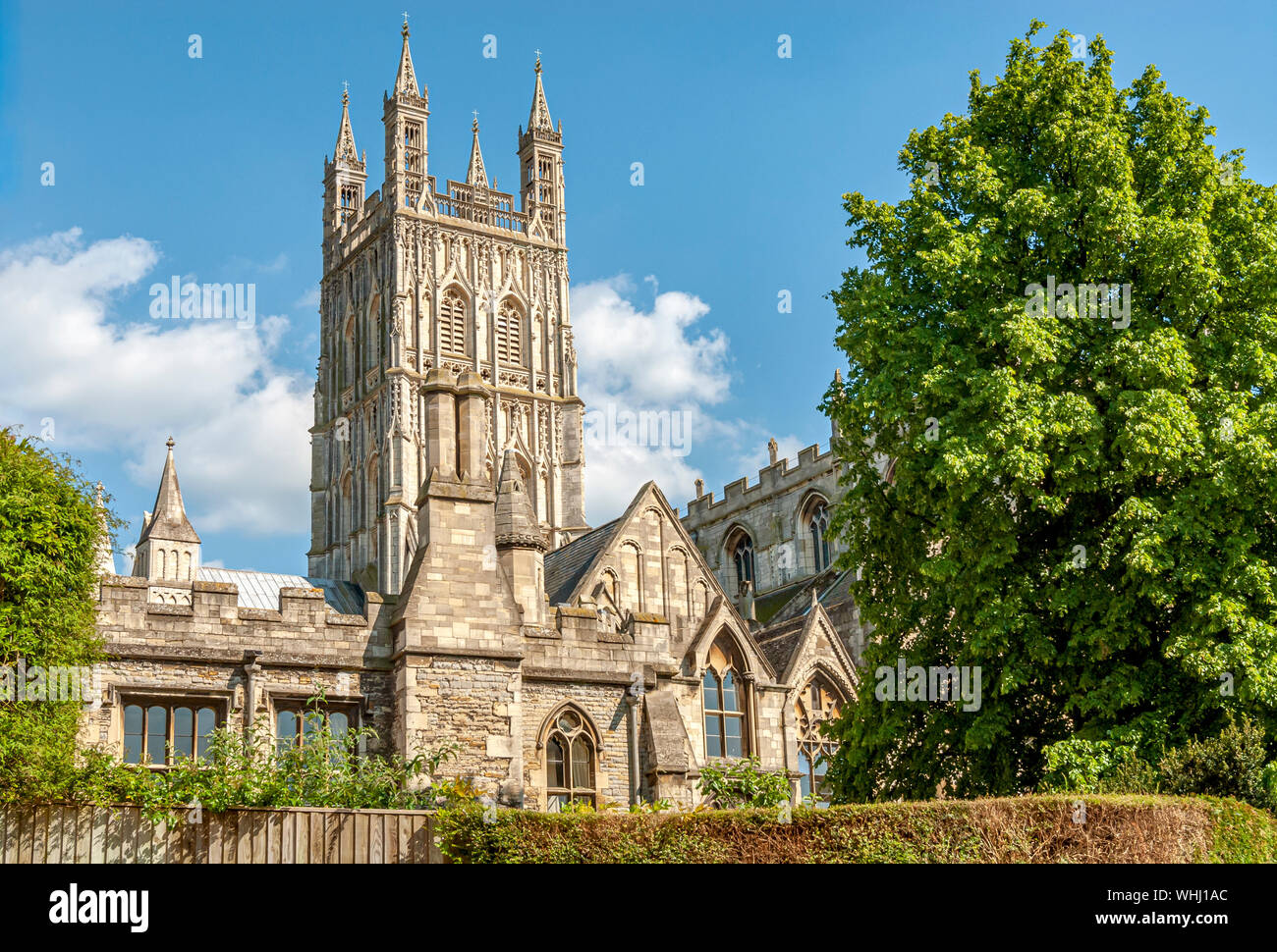 La cattedrale di Gloucester, Gloucestershire, England, Regno Unito Foto Stock