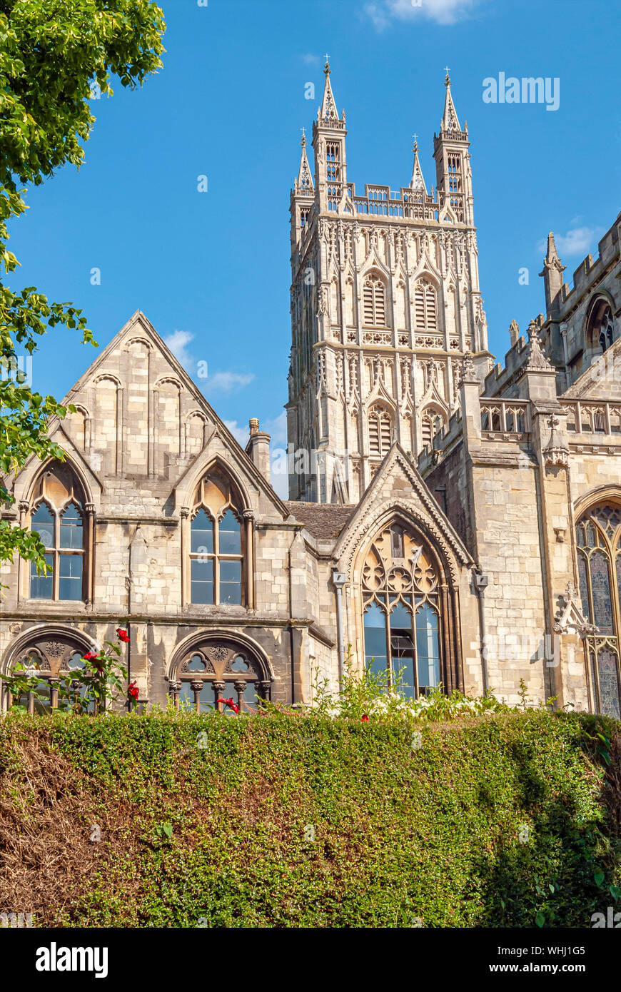 La cattedrale di Gloucester, Gloucestershire, England, Regno Unito Foto Stock