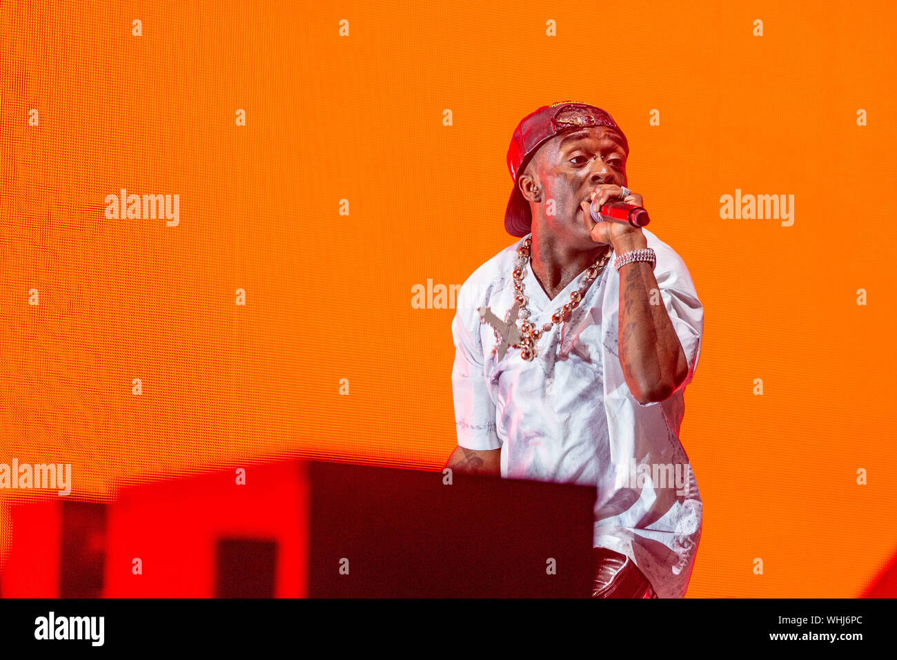 Il 1 settembre 2019, Philadelphia, Pennsylvania, U.S: LIL UZI VERT (SYMERE boschi) durante il Made in America Music Festival a Benjamin Franklin Parkway in Philadelphia, Pennsylvania (credito Immagine: © Daniel DeSlover/ZUMA filo) Foto Stock