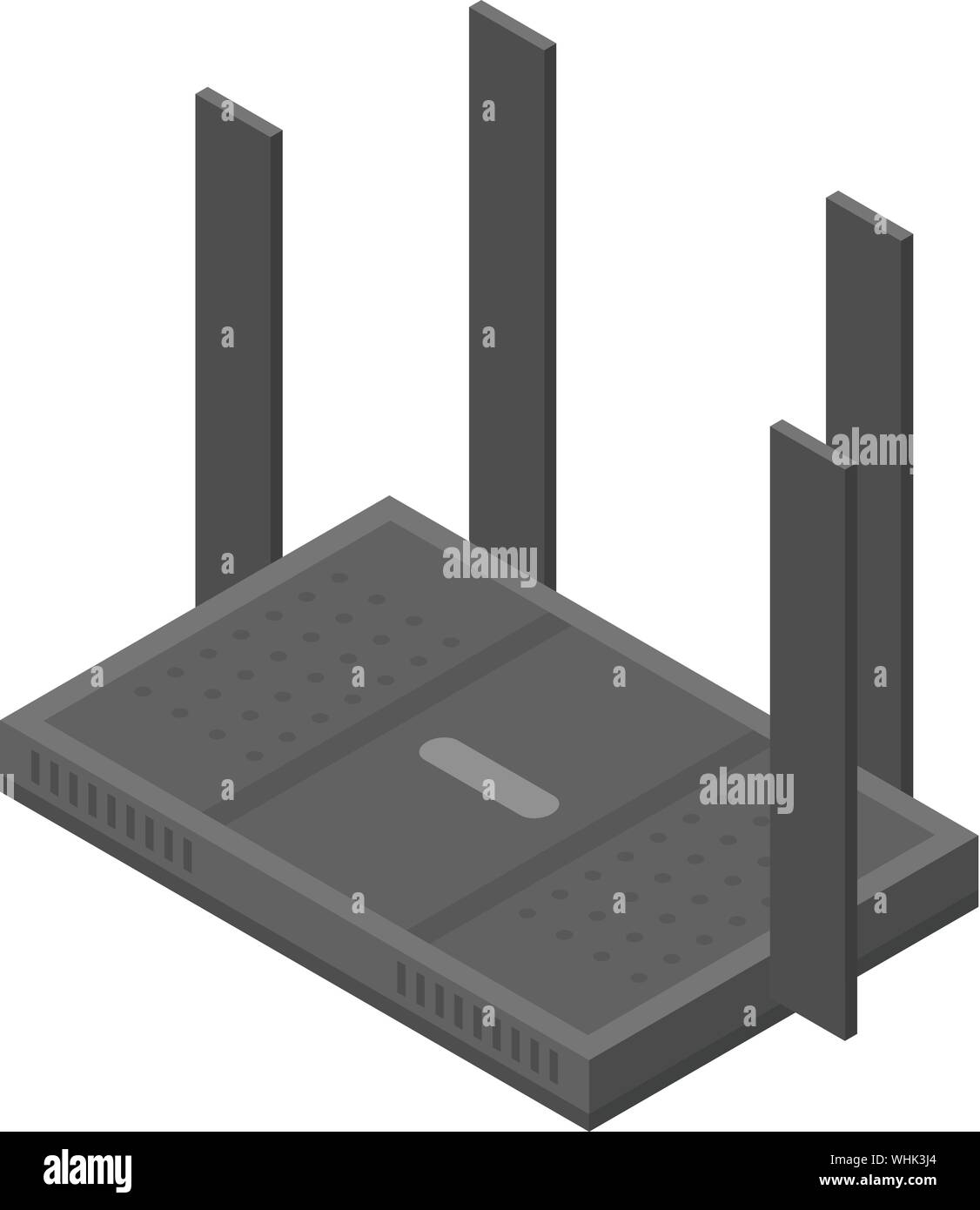 Icona del router, stile isometrico Illustrazione Vettoriale