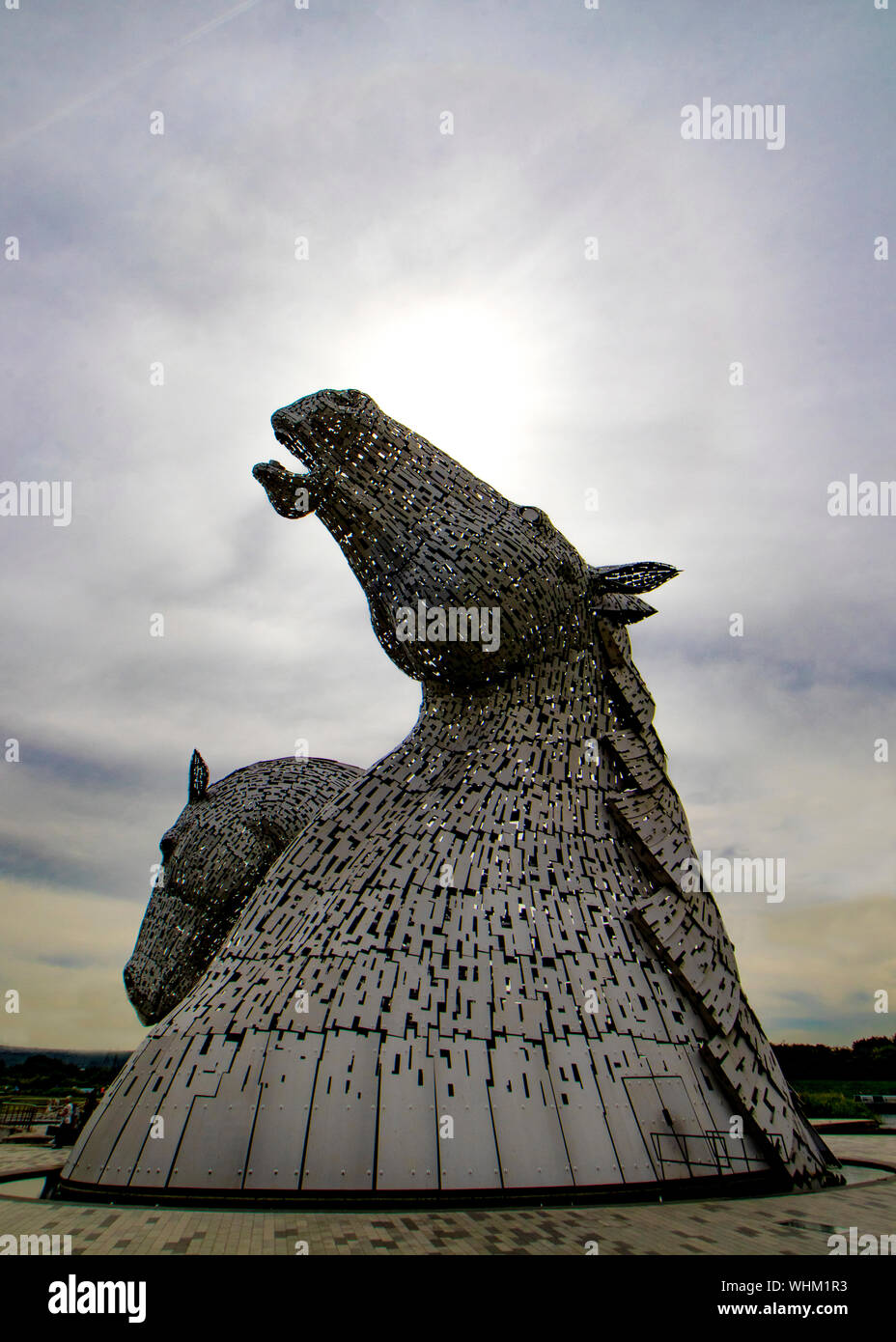 Le belle sculture 30ft alta di Kelpies in Scozia Foto Stock