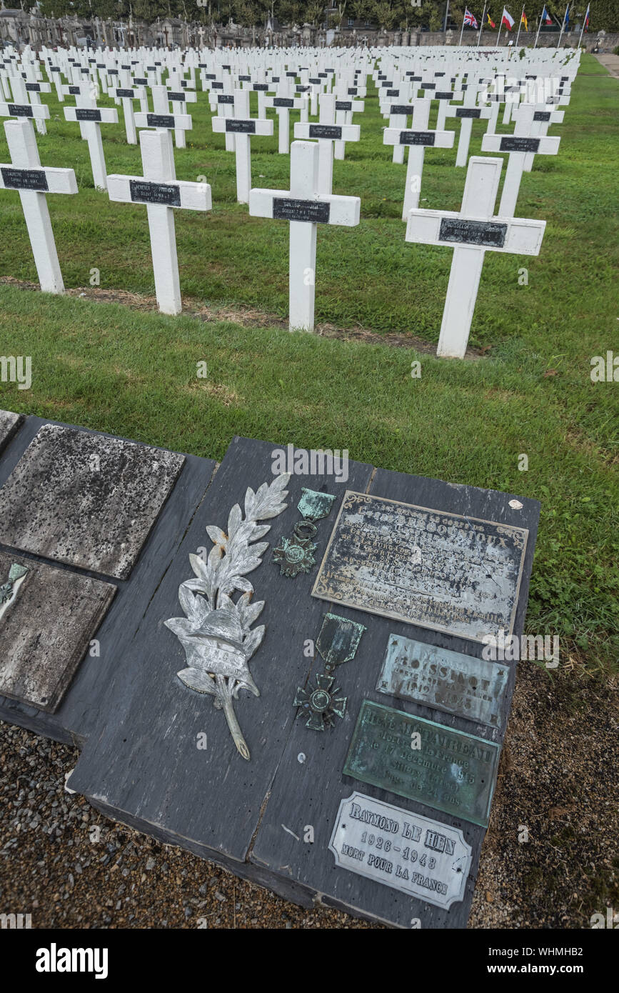 Nantes, Soldatenfriedhof - Nantes, Soldati cimitero Foto Stock
