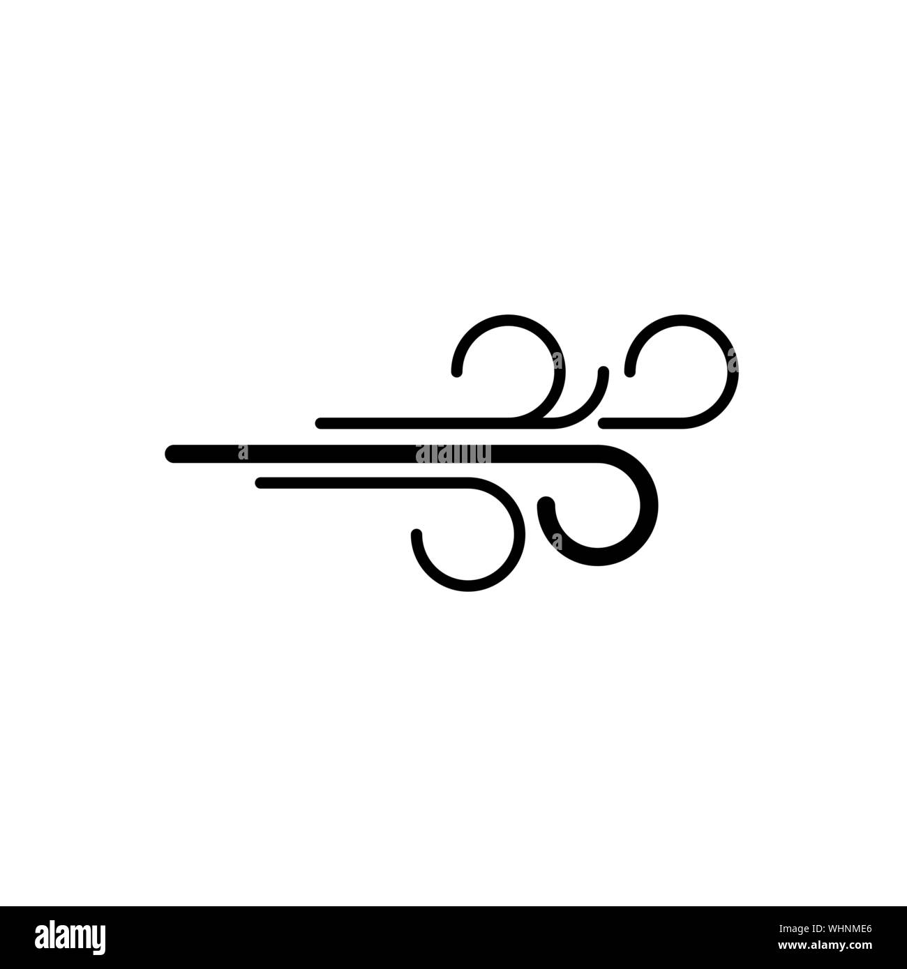 Vento icona vettore design modello di illustrazione Illustrazione Vettoriale