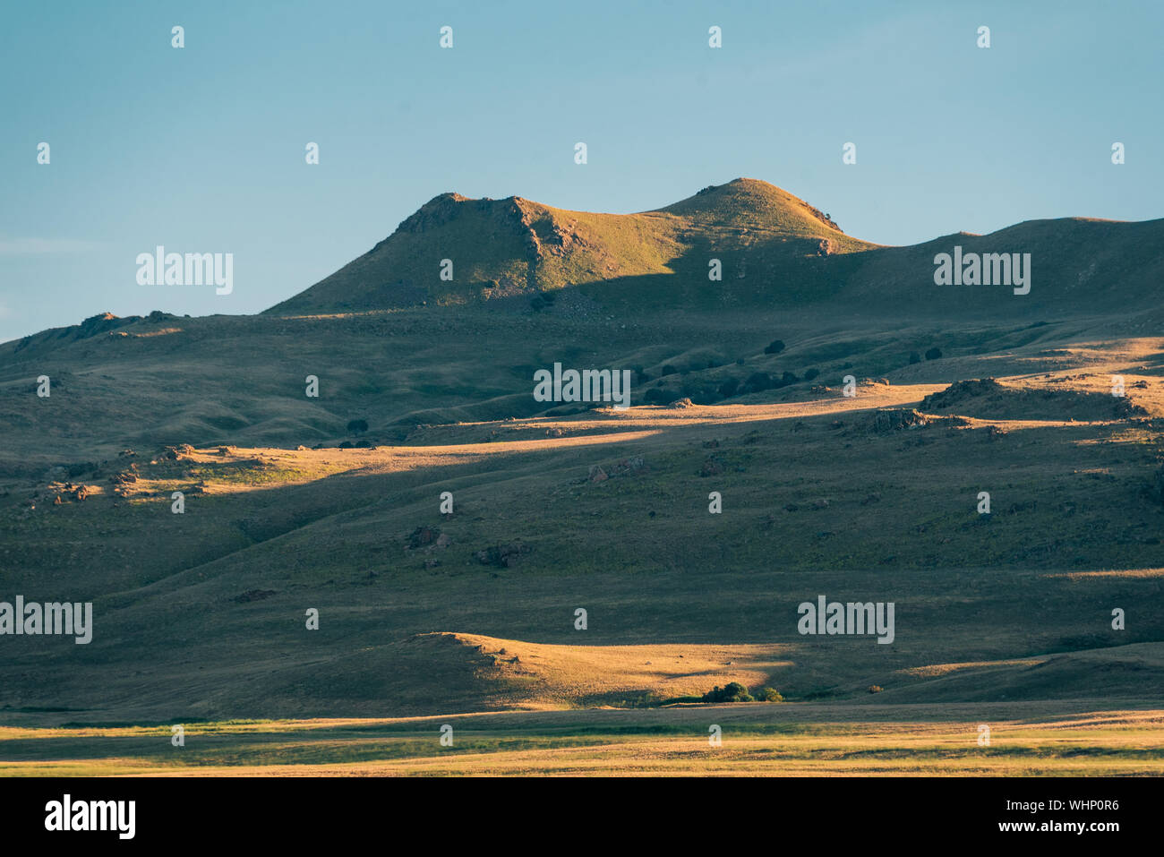 Colline a Antelope Island State Park, Utah Foto Stock