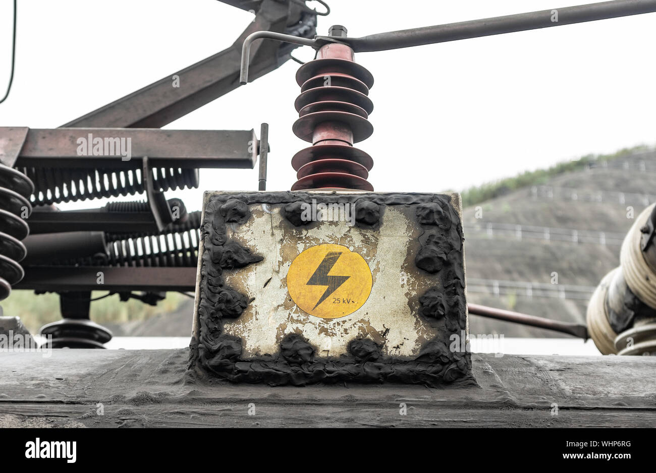 Grungy simbolo di elettricità Foto Stock