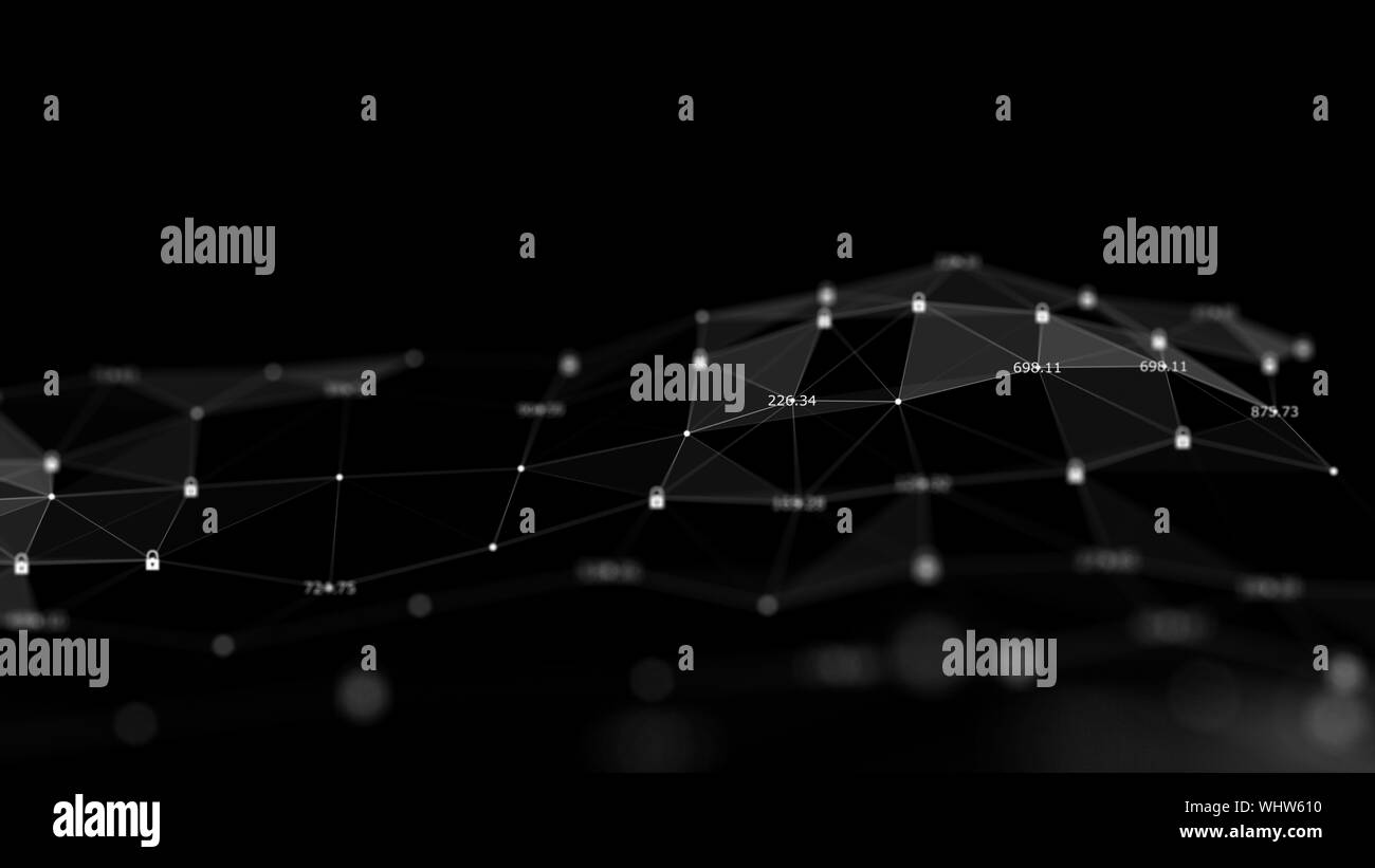 Cyber security concetto.macchina di algoritmi di apprendimento. Analisi delle informazioni. La tecnologia dei dati di codice binario di trasporto di rete di connettività di dati e informazioni Foto Stock