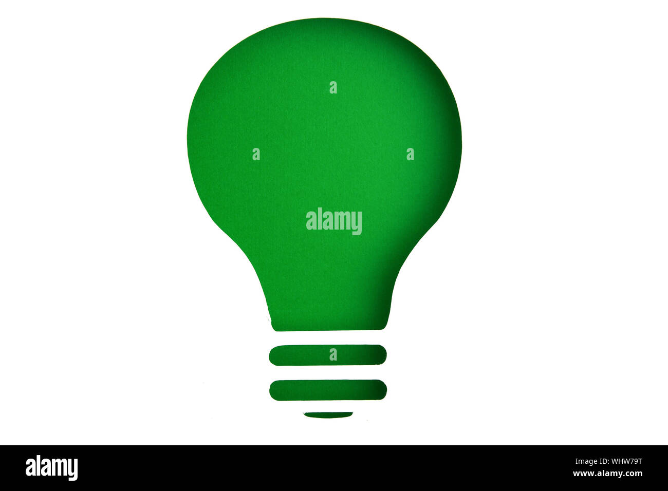 Spia verde lampada Foto Stock