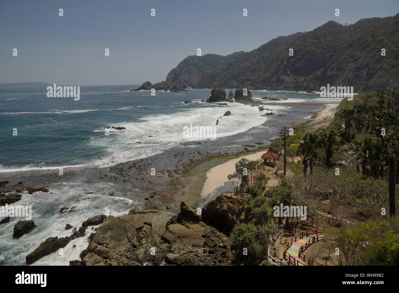 Papuma è la migliore spiaggia vicino payangan in sud Jember East Java Indonesia Foto Stock