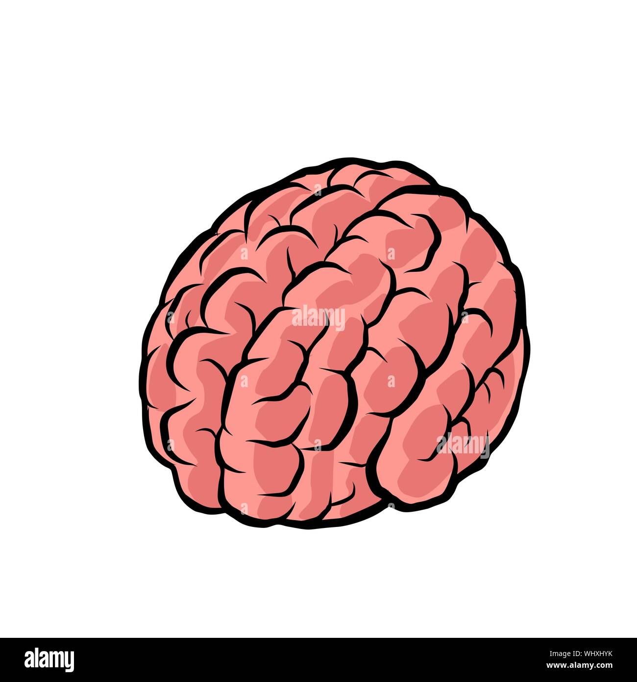 Cervello. L'intelligenza della mente umana. Fumetto cartoon arte pop retrò disegno vettoriale illustrazione Illustrazione Vettoriale