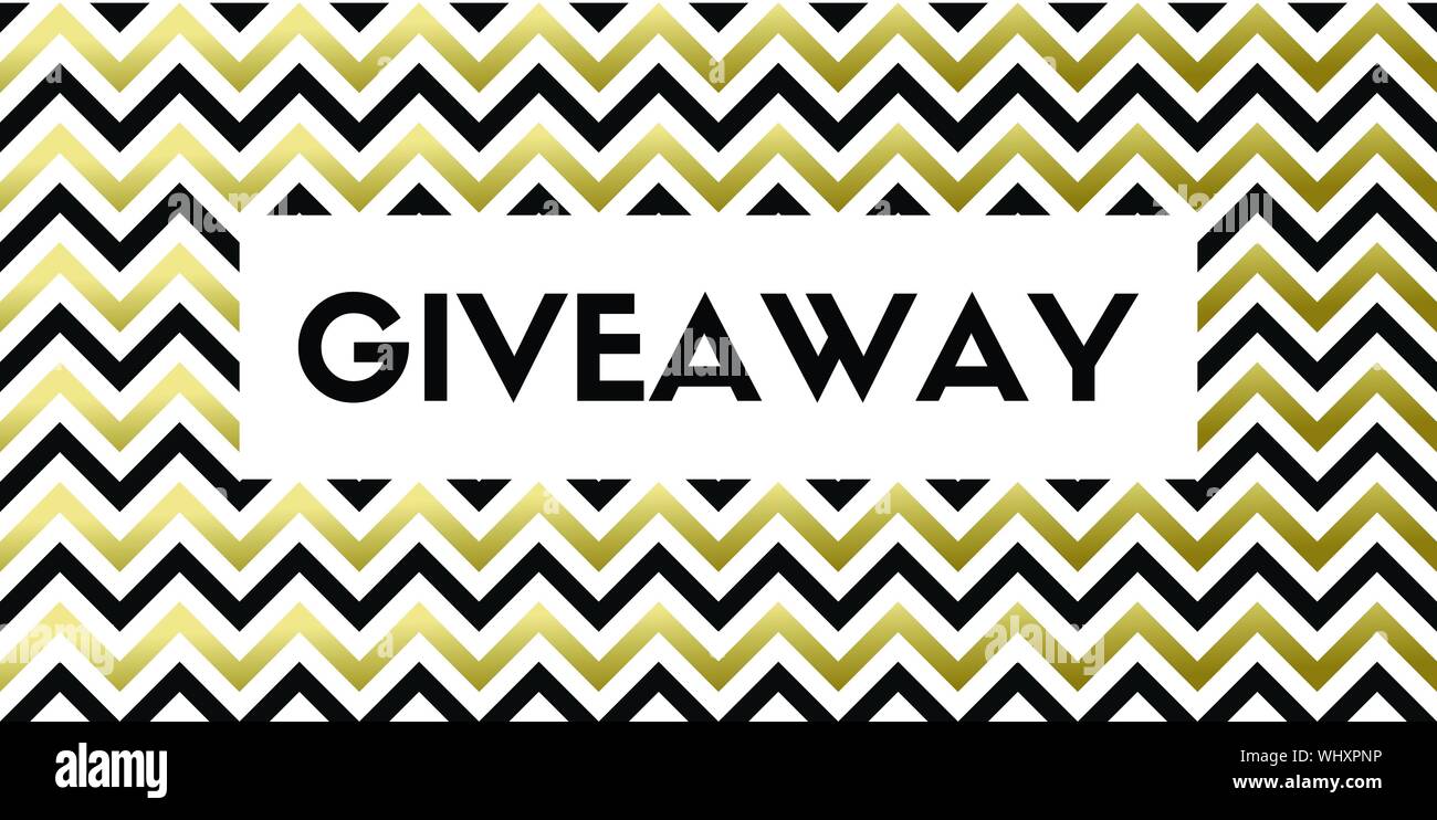 Giveaway. Banner di vettore con un elegante motivo a chevron Illustrazione Vettoriale